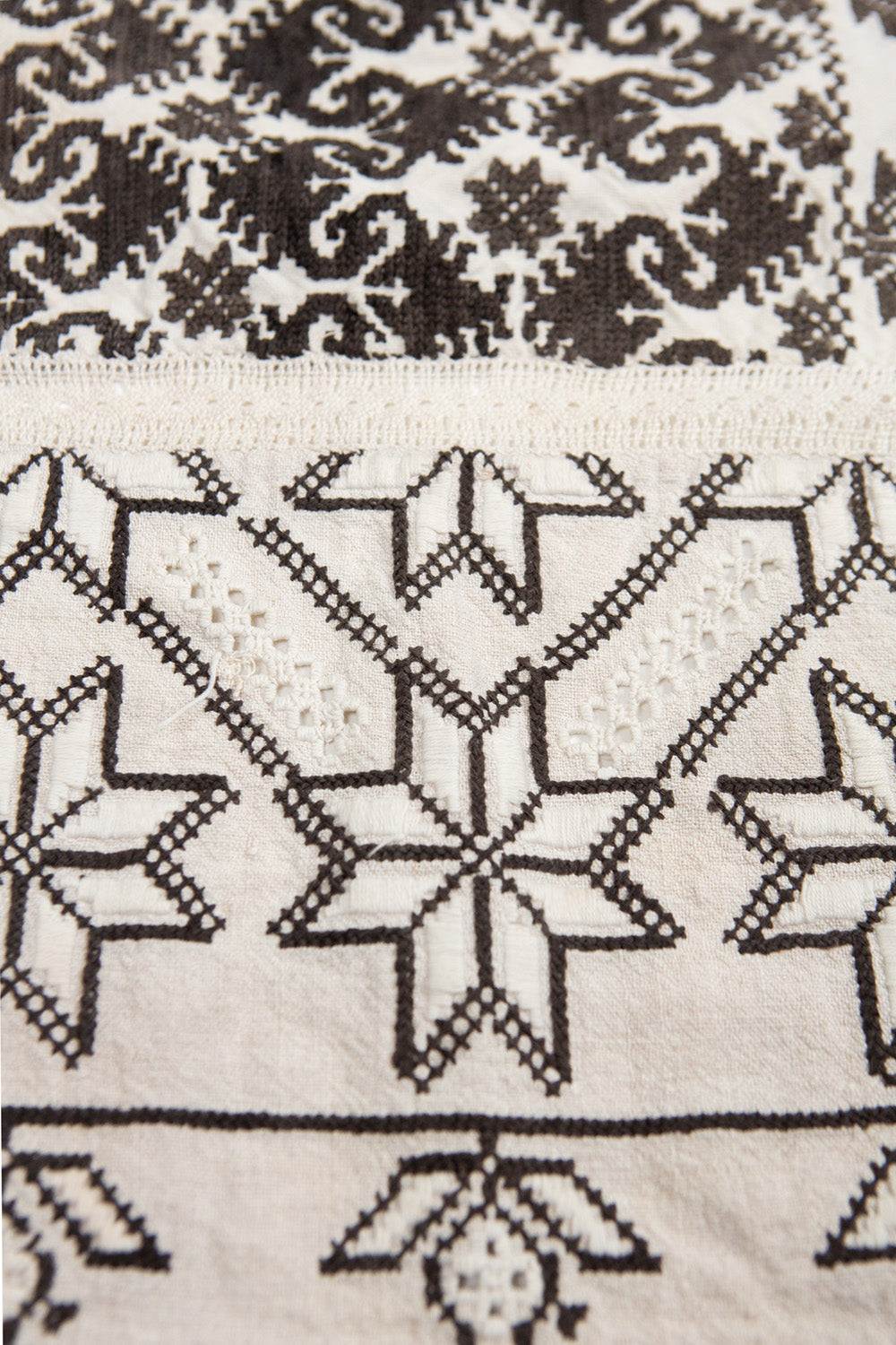Embroidered Folkloric Geometric Linen