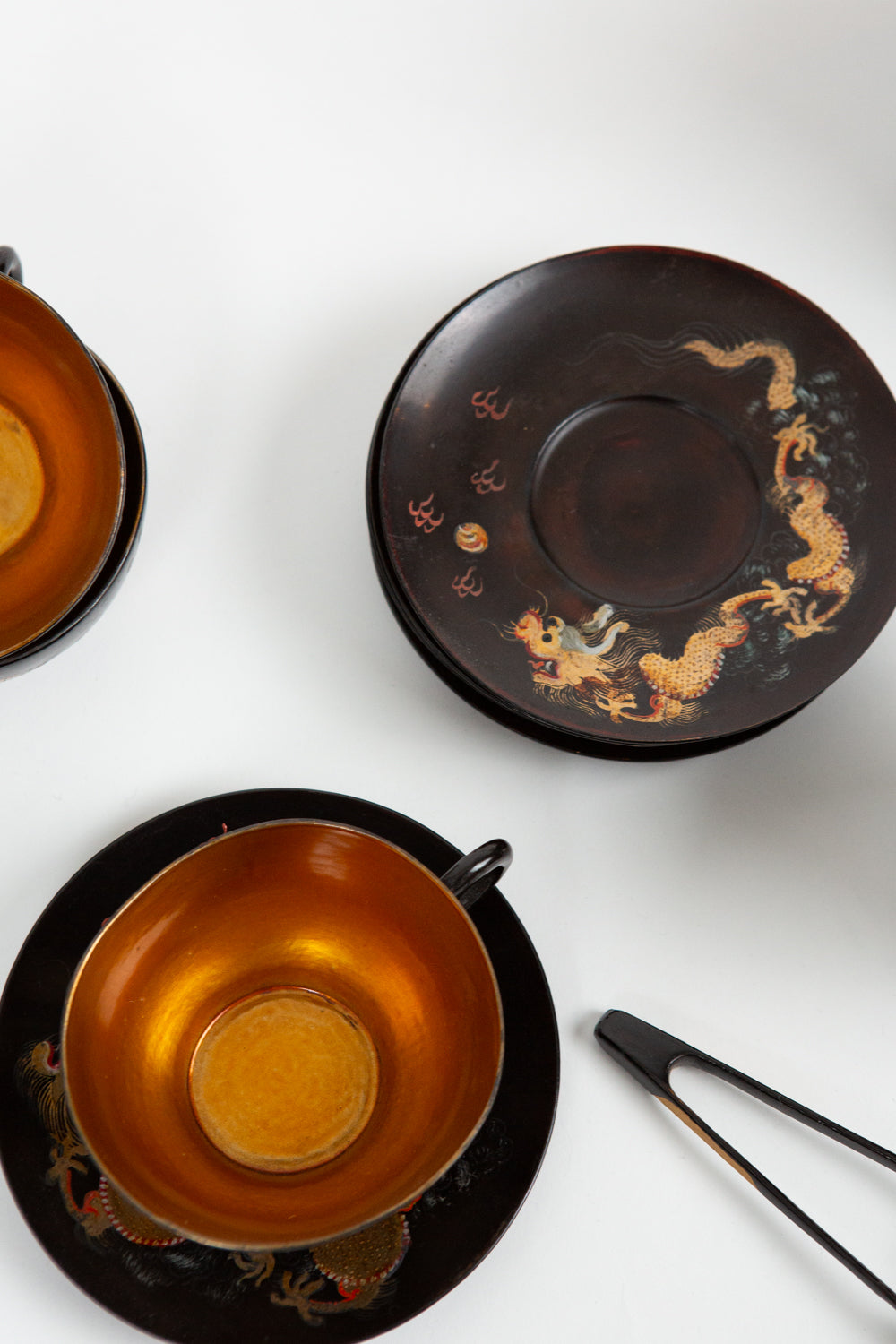 Gilded Lacquer Tea Set