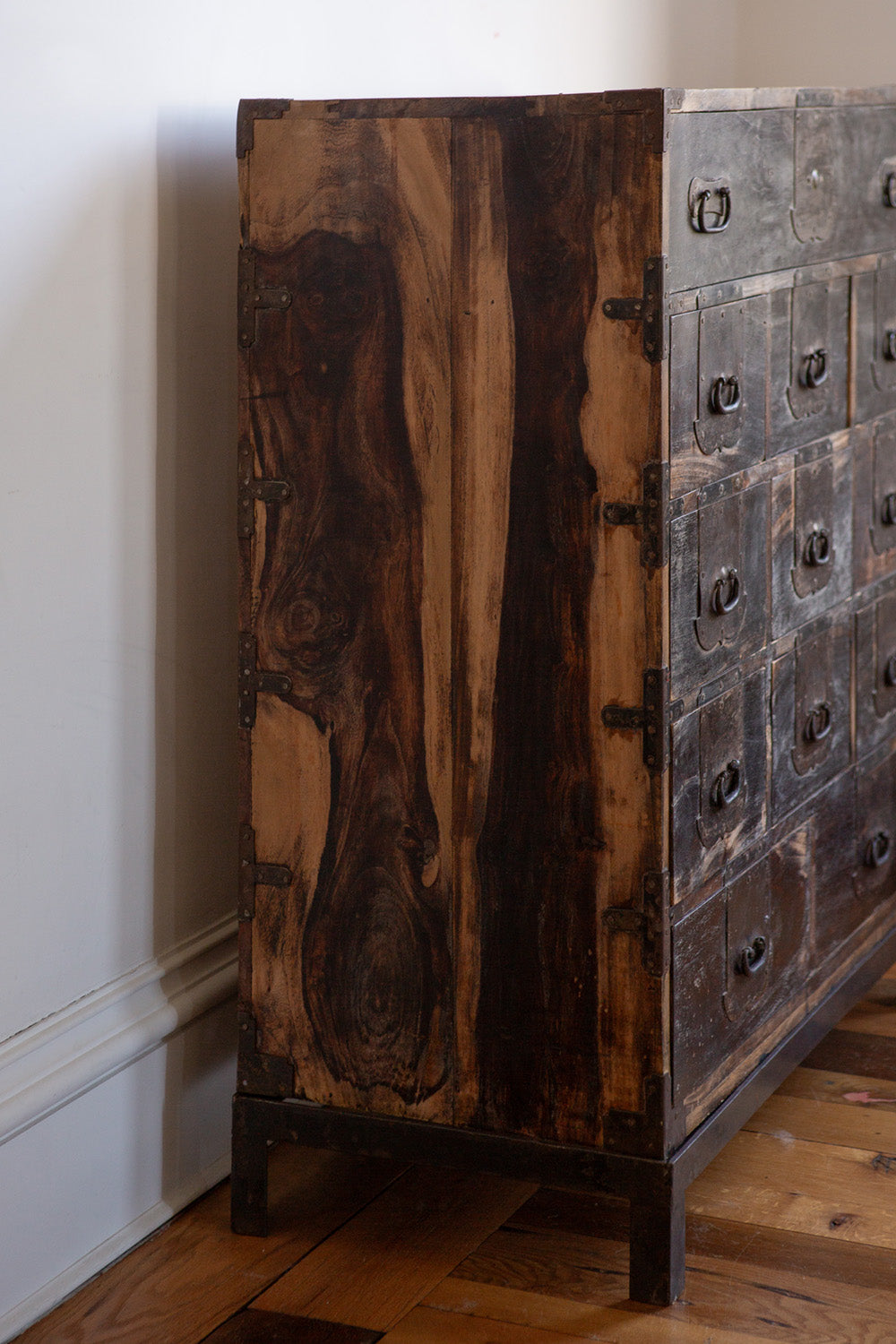 Hardwood and Iron Cabinet