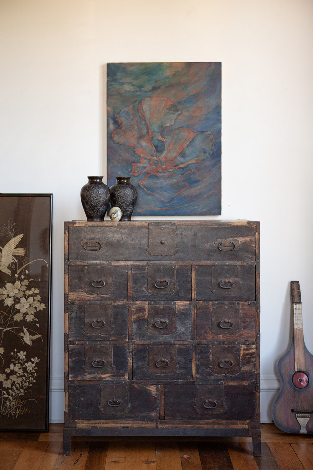 Hardwood and Iron Cabinet