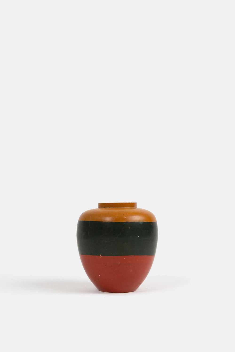 Indian Hand-Painted Striped Vessel