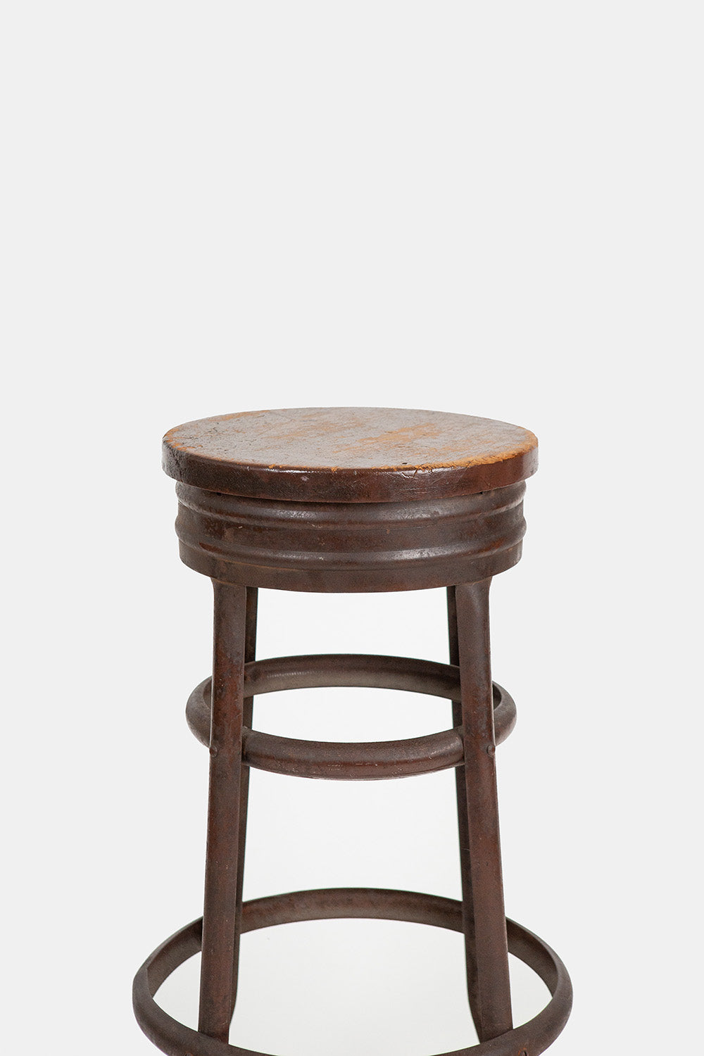 Wood and Metal Stool