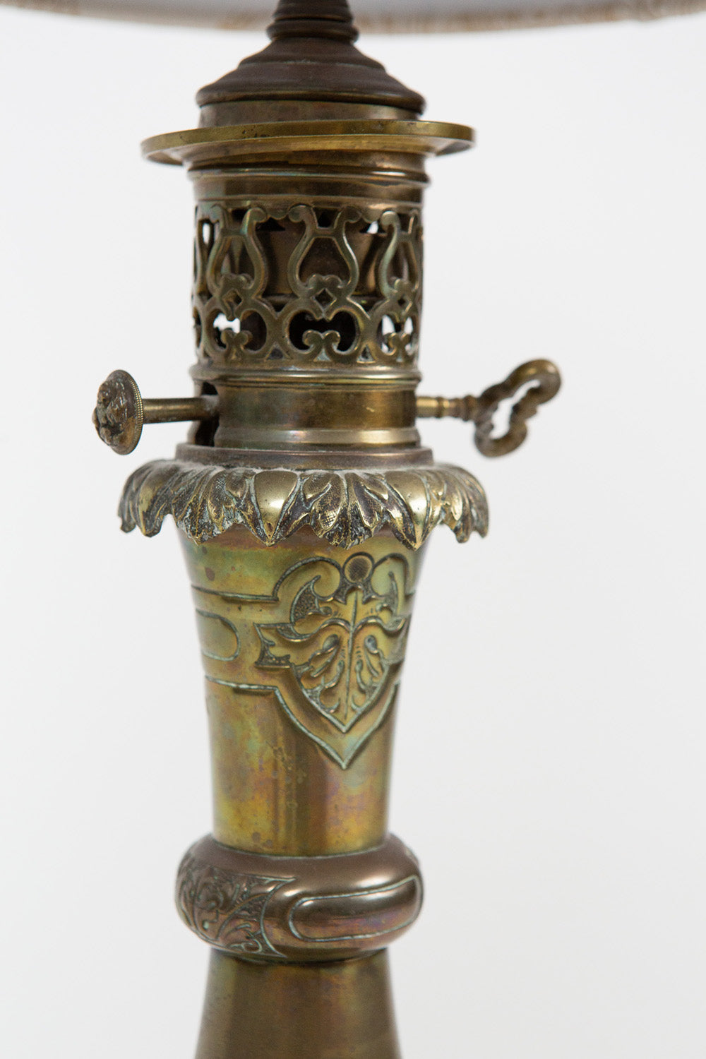 Antique Islamic Oil Lamp with Bespoke Erica Tanov Shade