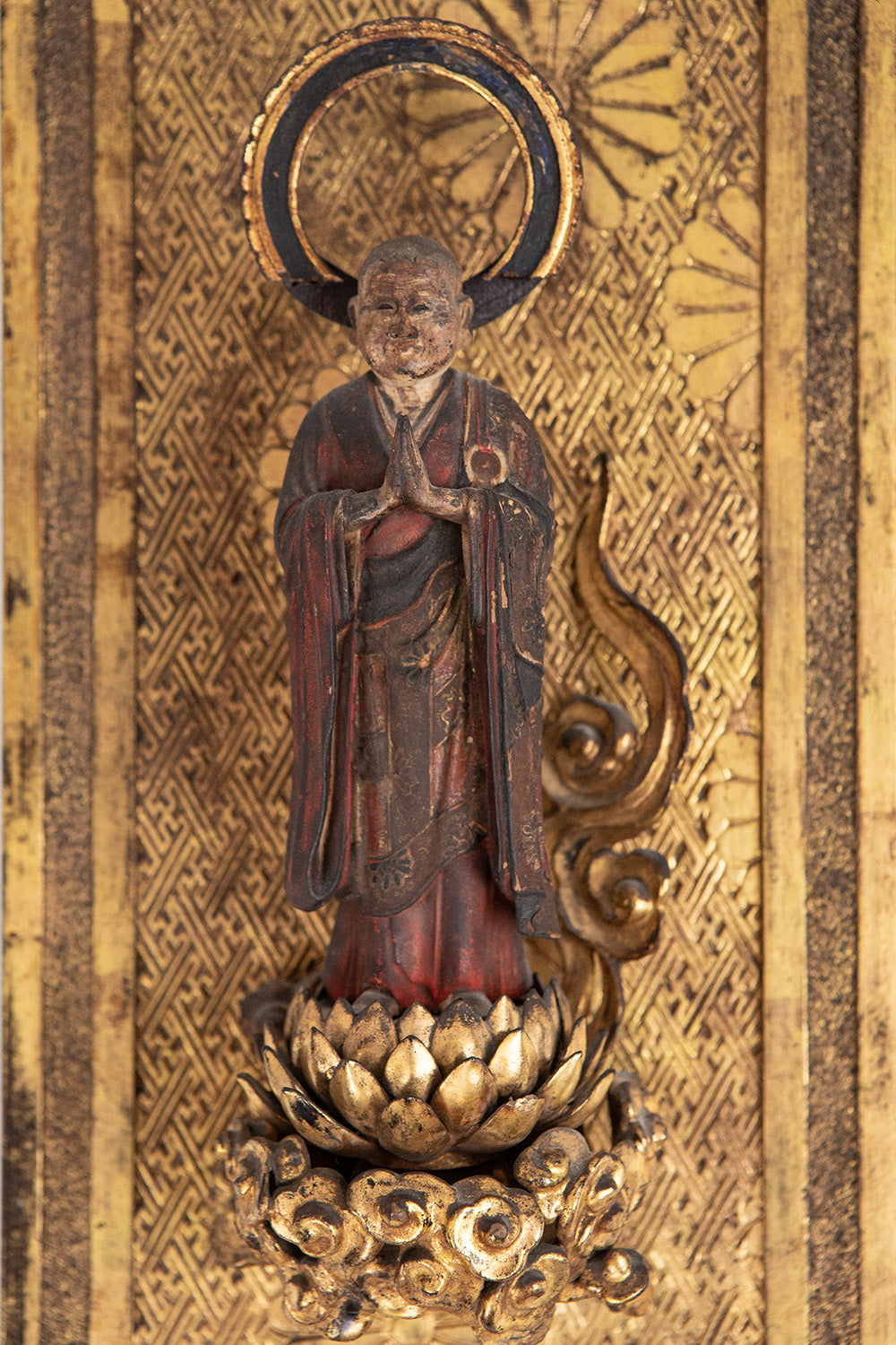 Japanese Lacquered and Gilt Buddhist Altar Panel