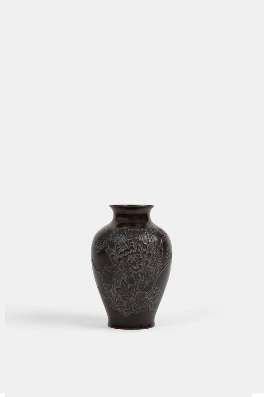 Japanese Bronze Ovoid Vase