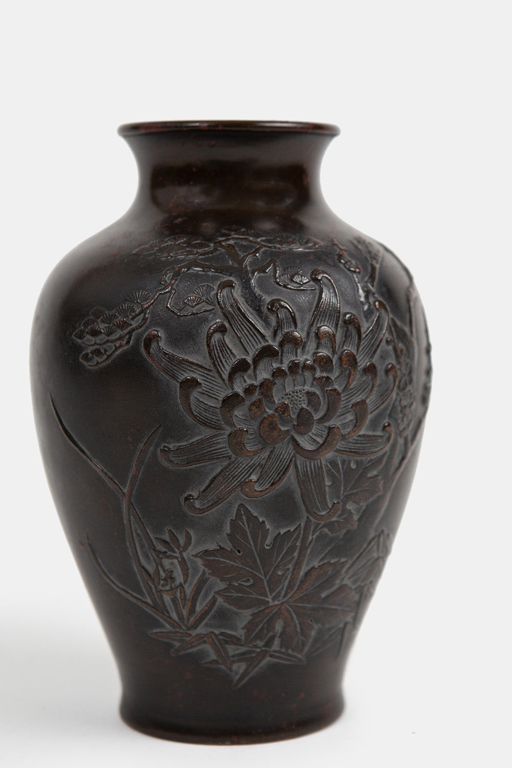 Japanese Bronze Ovoid Vase