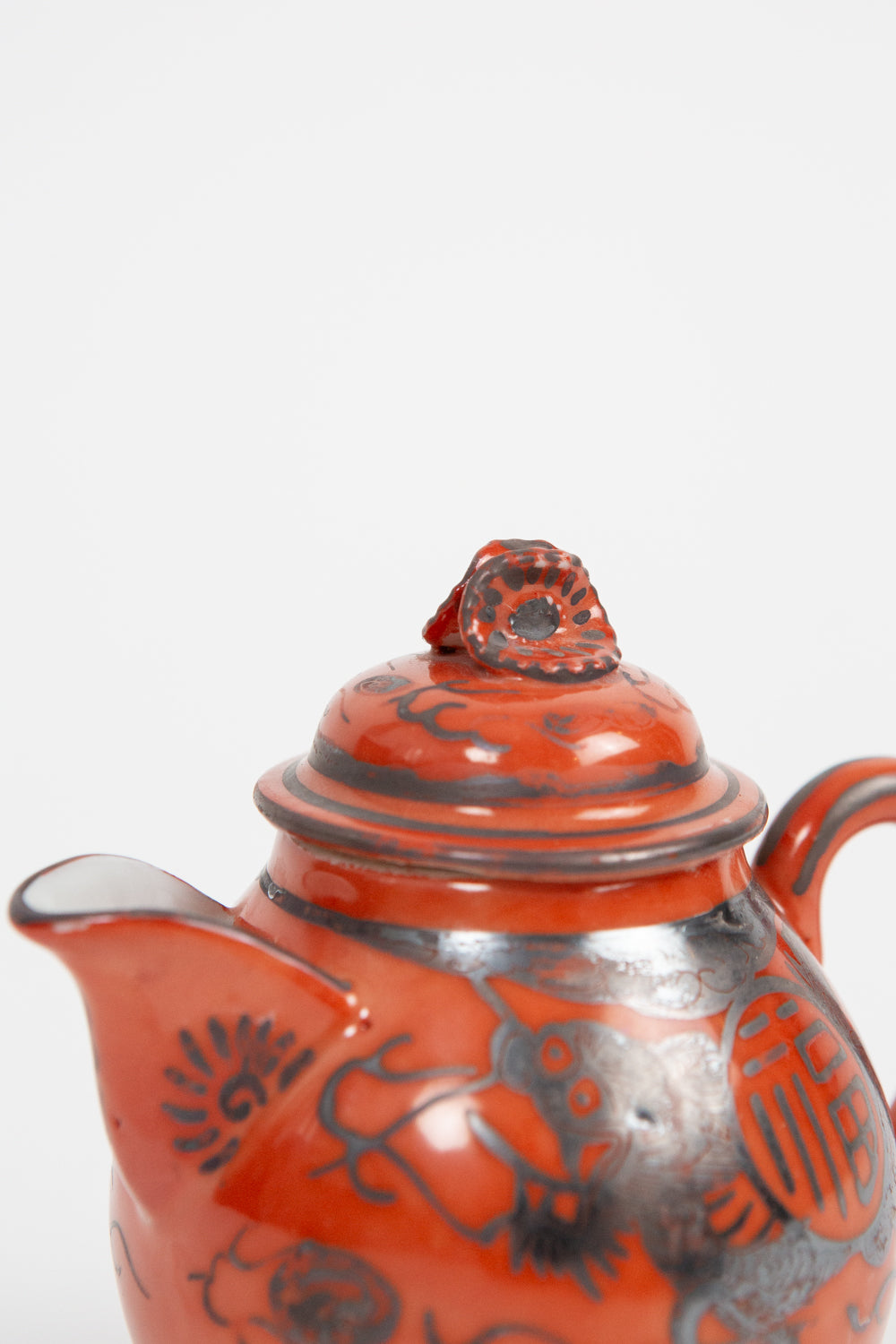 Silver Leaf Japanese Teapot