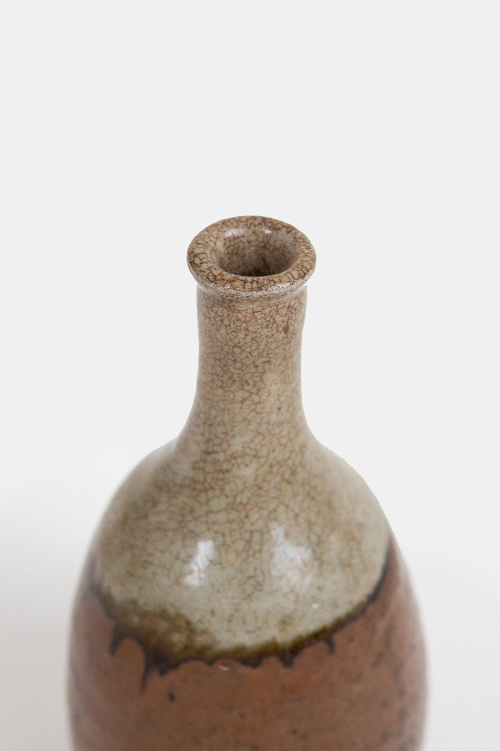 Vintage Japanese Two-Tone Stoneware Vessel