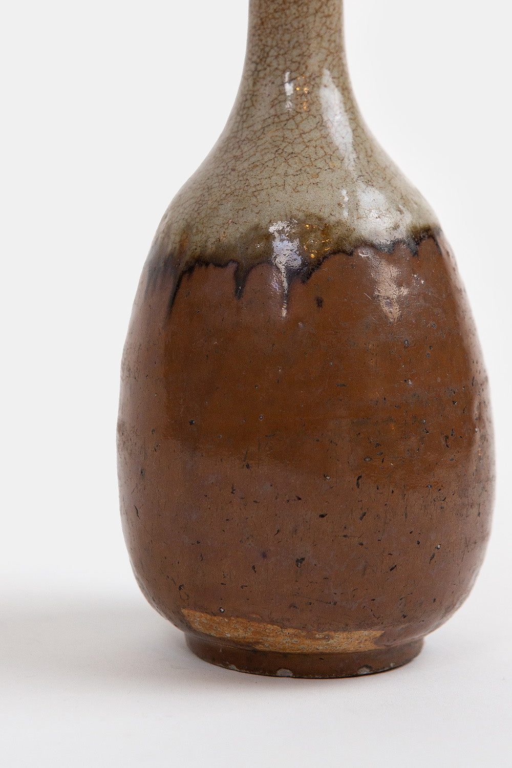 Vintage Japanese Two-Tone Stoneware Vessel
