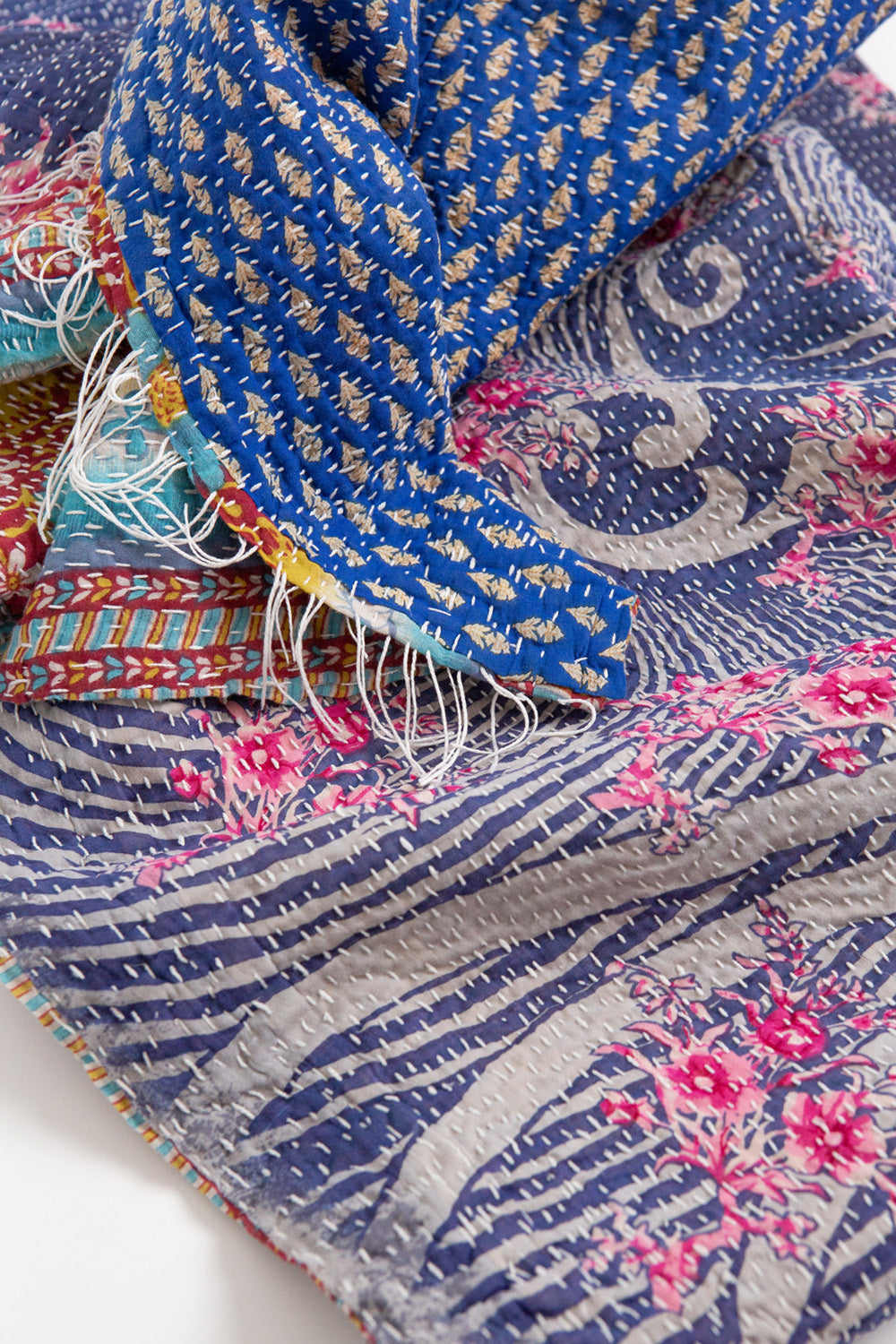 Vintage Kantha Quilt in Buta
