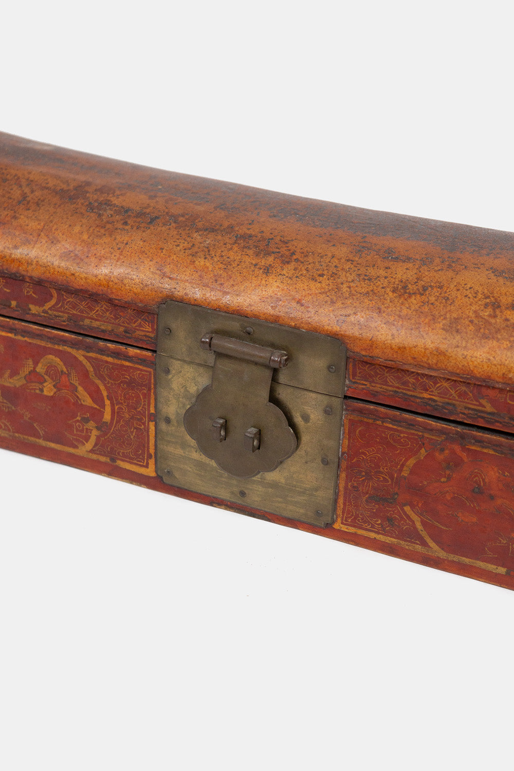 Chinese Leather Bound Chest