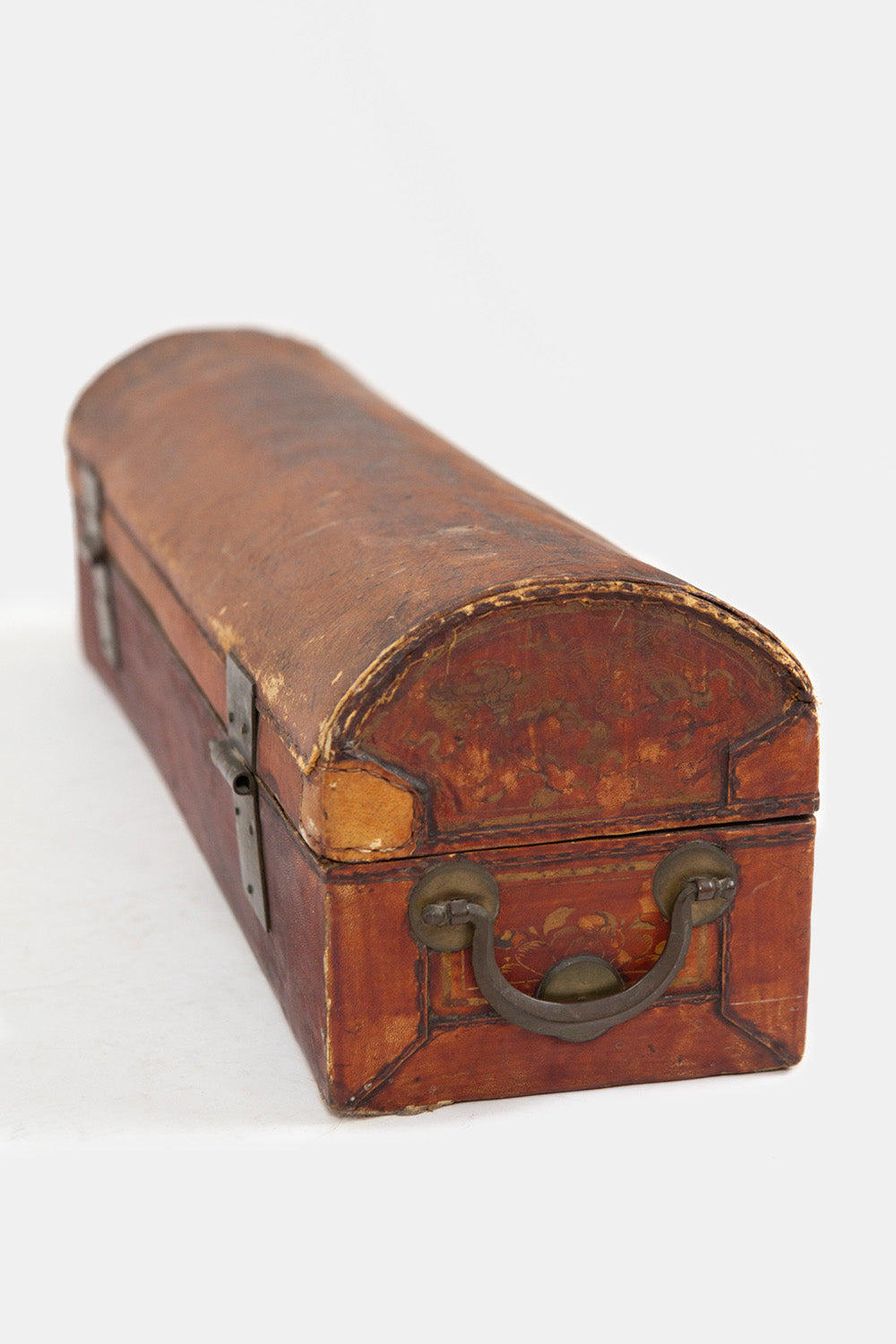 Chinese Leather Bound Chest