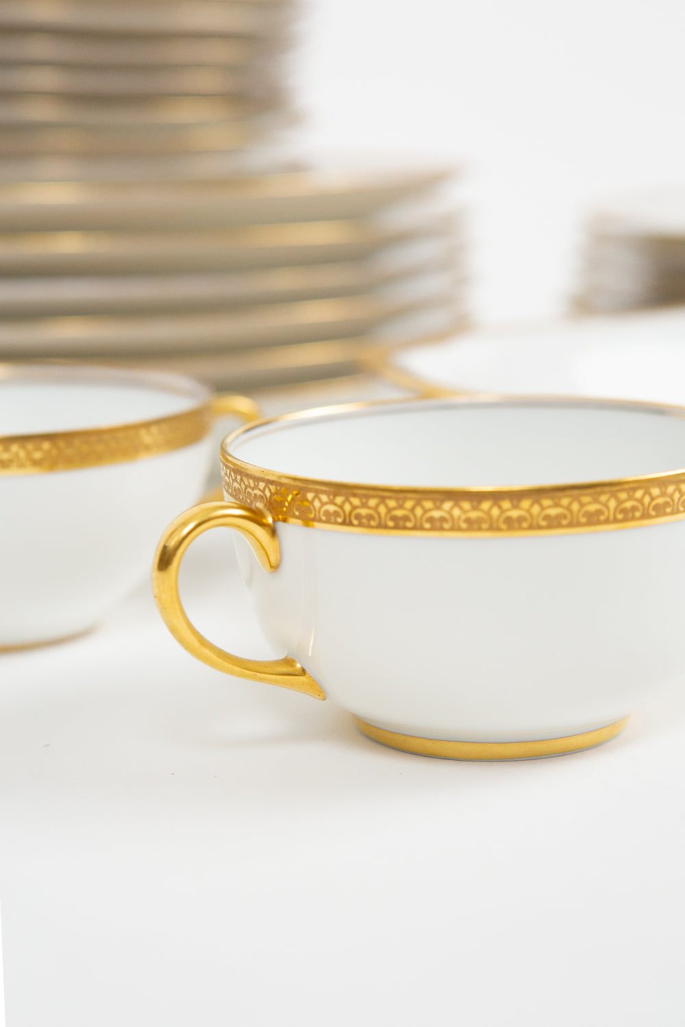 Vintage Limoges Gilded Dinnerware — Incomplete Set