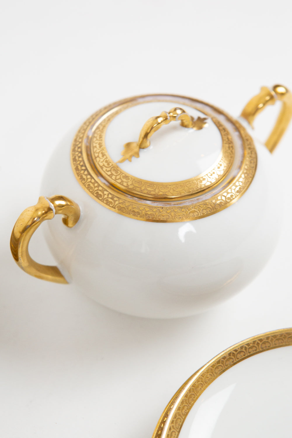 Vintage Limoges Gilded Dinnerware — Incomplete Set
