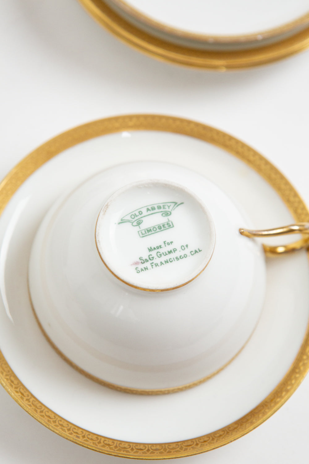 Vintage Limoges Gilded Dinnerware — Incomplete Set