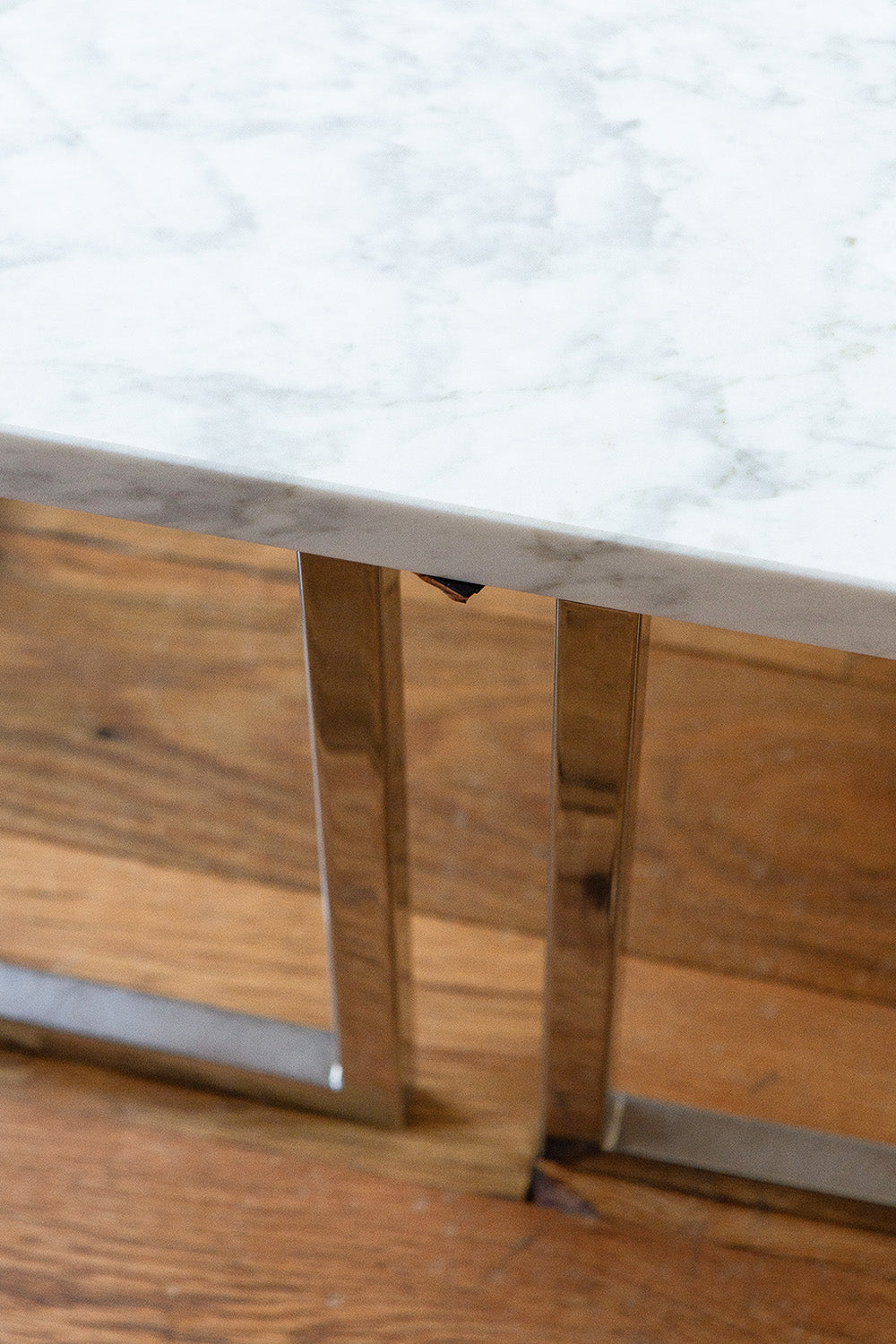 Marble and Chrome Side Table
