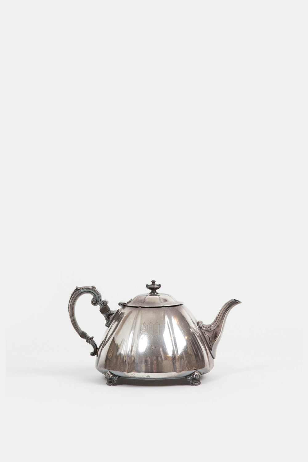 Vintage Silverplate Teapot with Monogram “M”