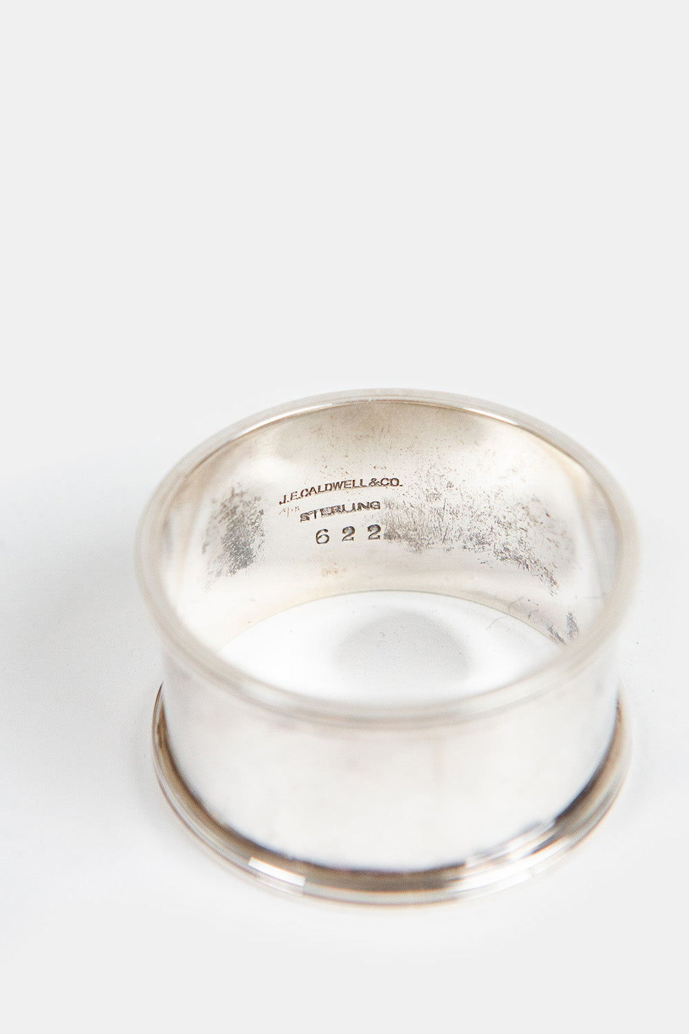 Sterling Silver Napkin Ring 'M.L.S'