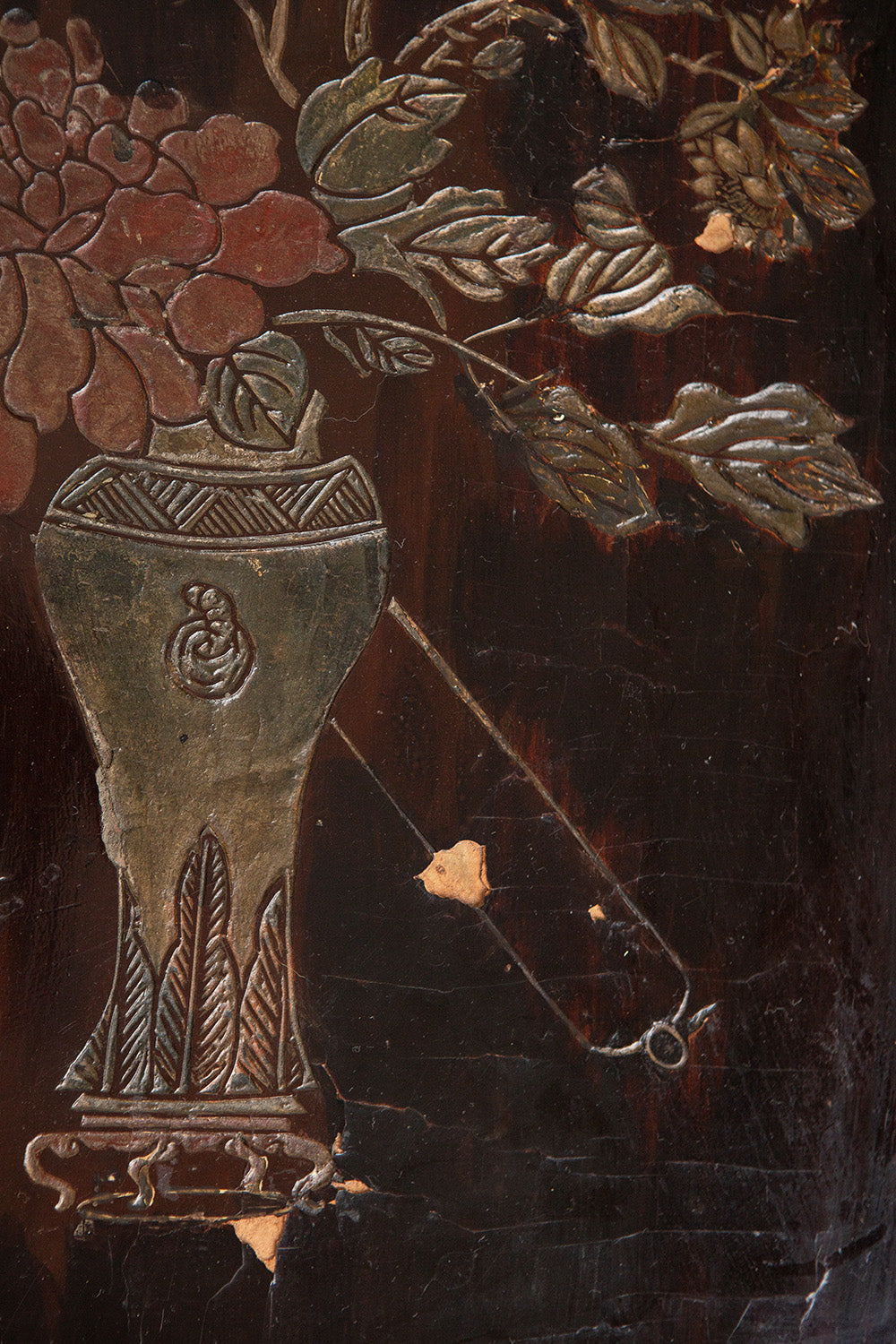 Pair of Chinese Lacquered Chinoserie Side Tables