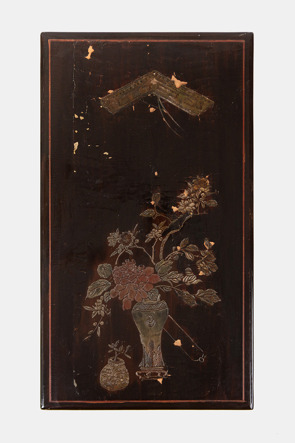 Pair of Chinese Lacquered Chinoserie Side Tables