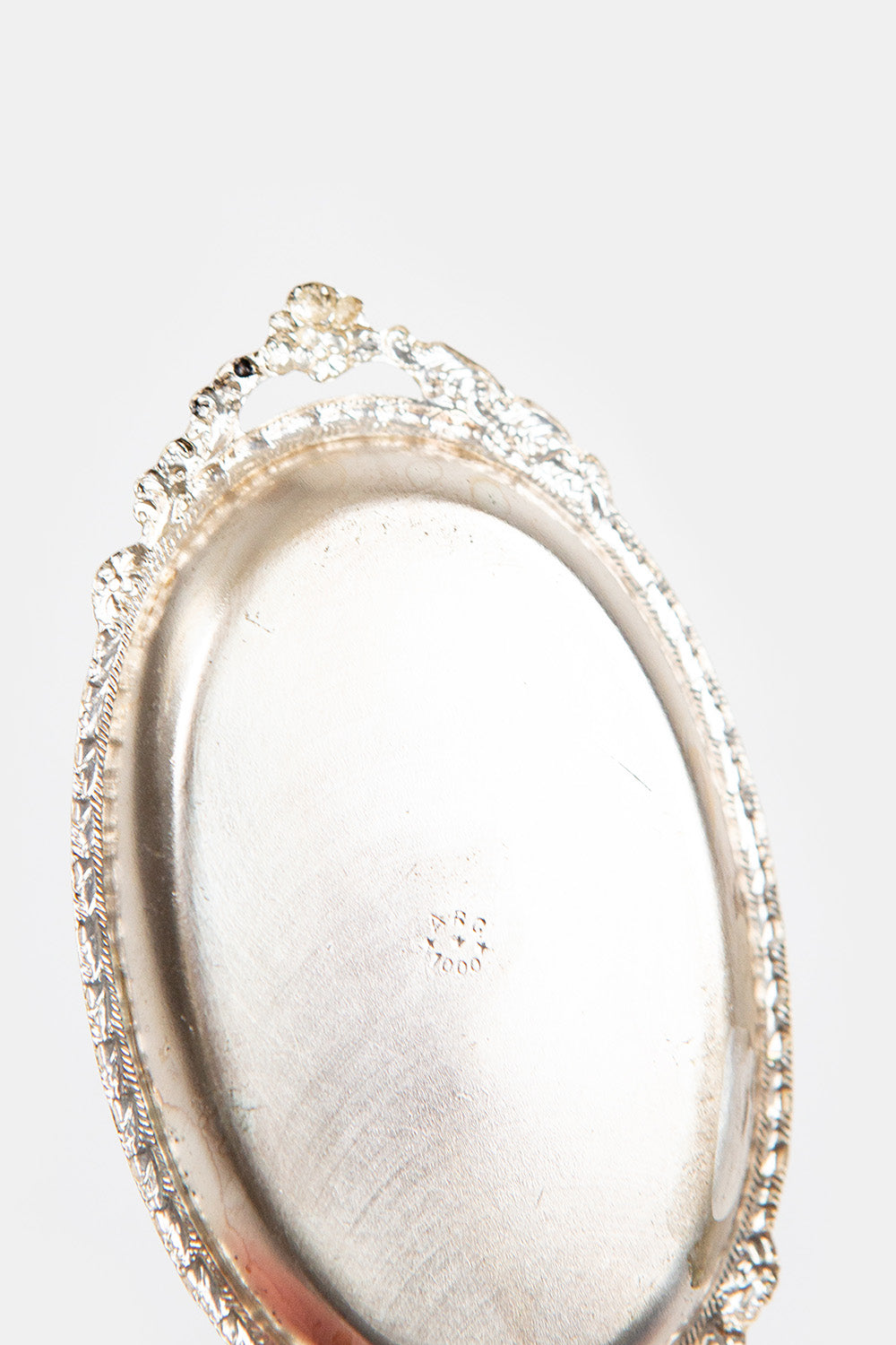 Petite Engraved Silver Plate Tray