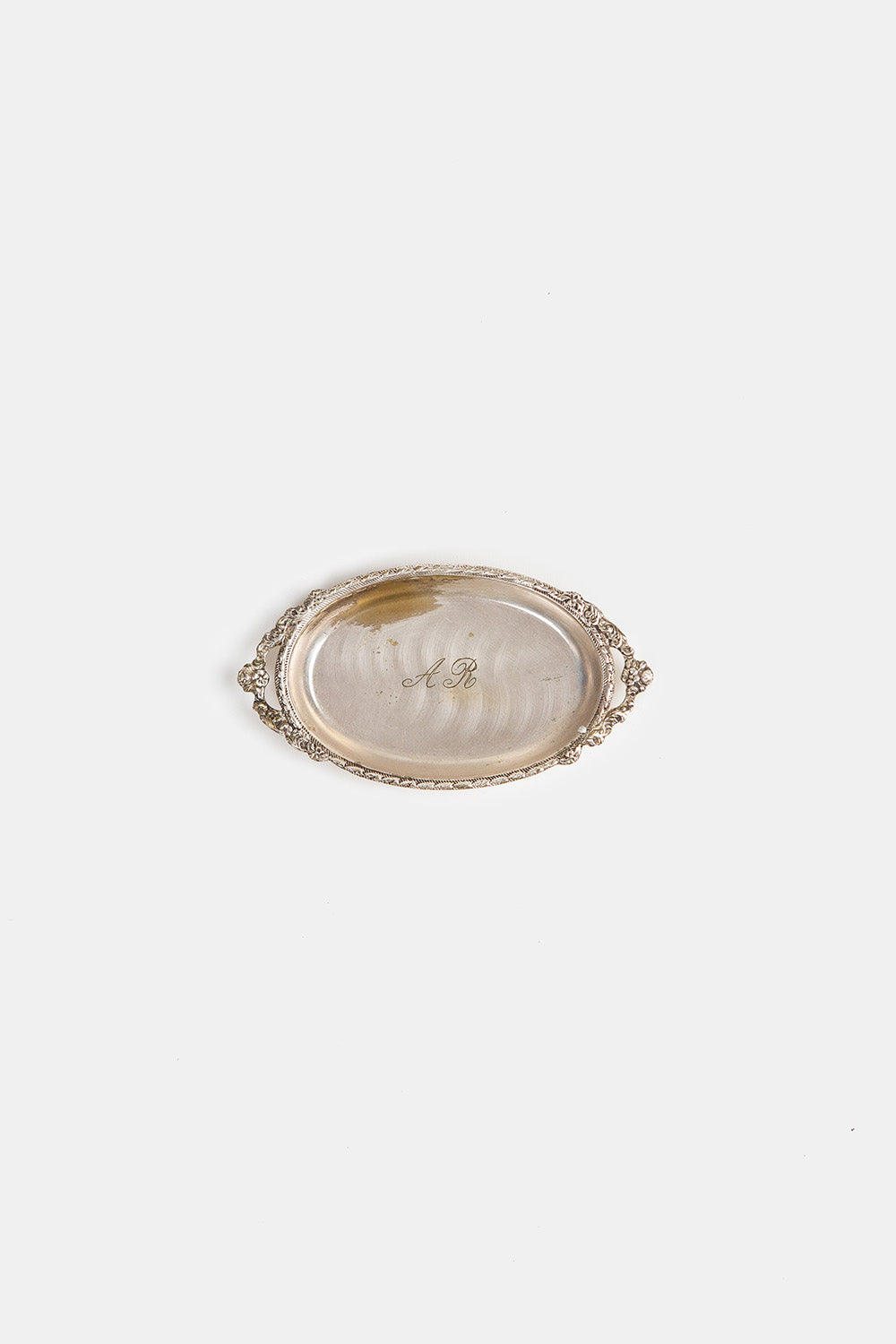 Petite Engraved Silver Plate Tray