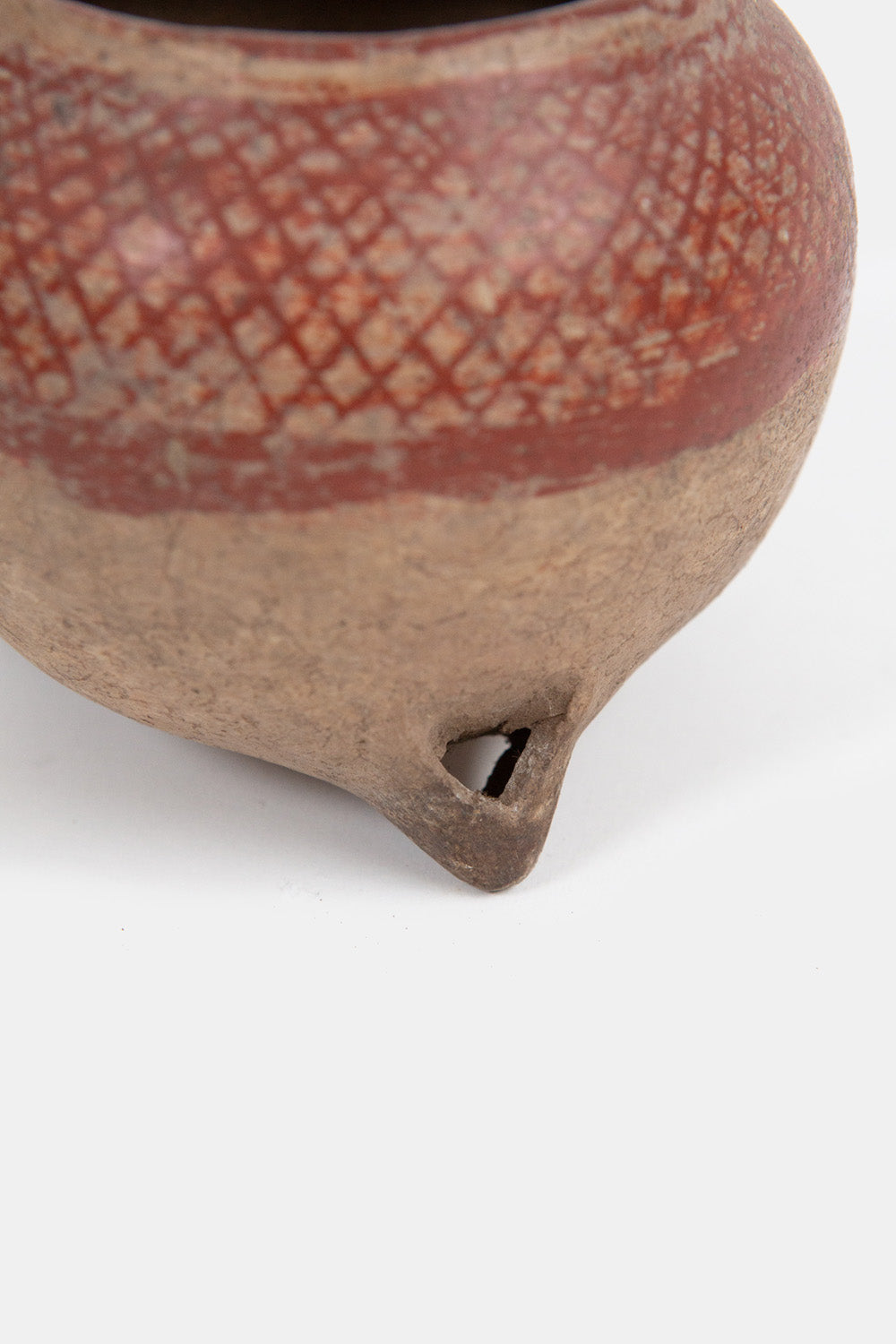Pre-Columbian Polychrome Decorated Footed Vessel