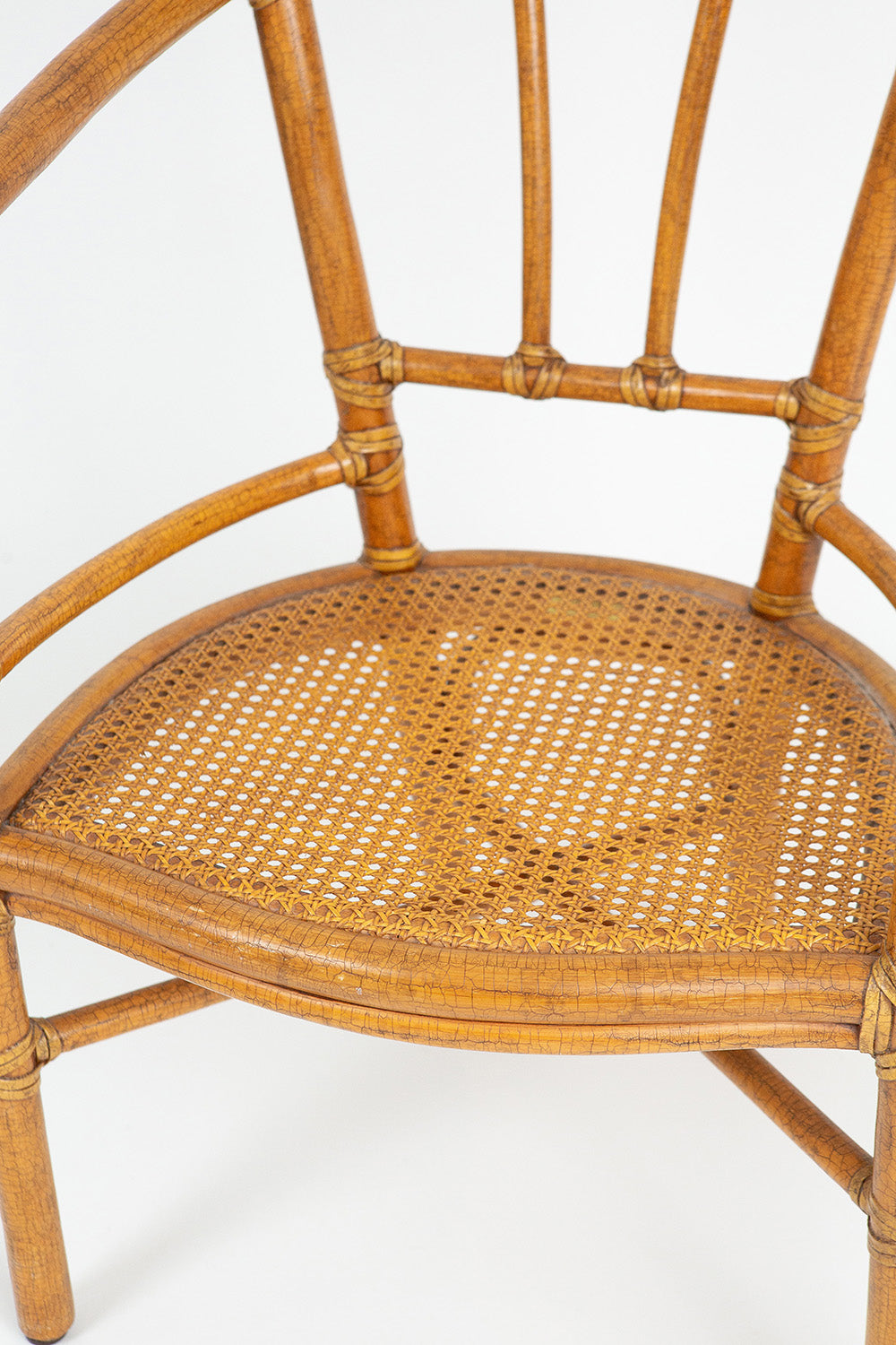 Rattan Chair with Pale Green Cushion