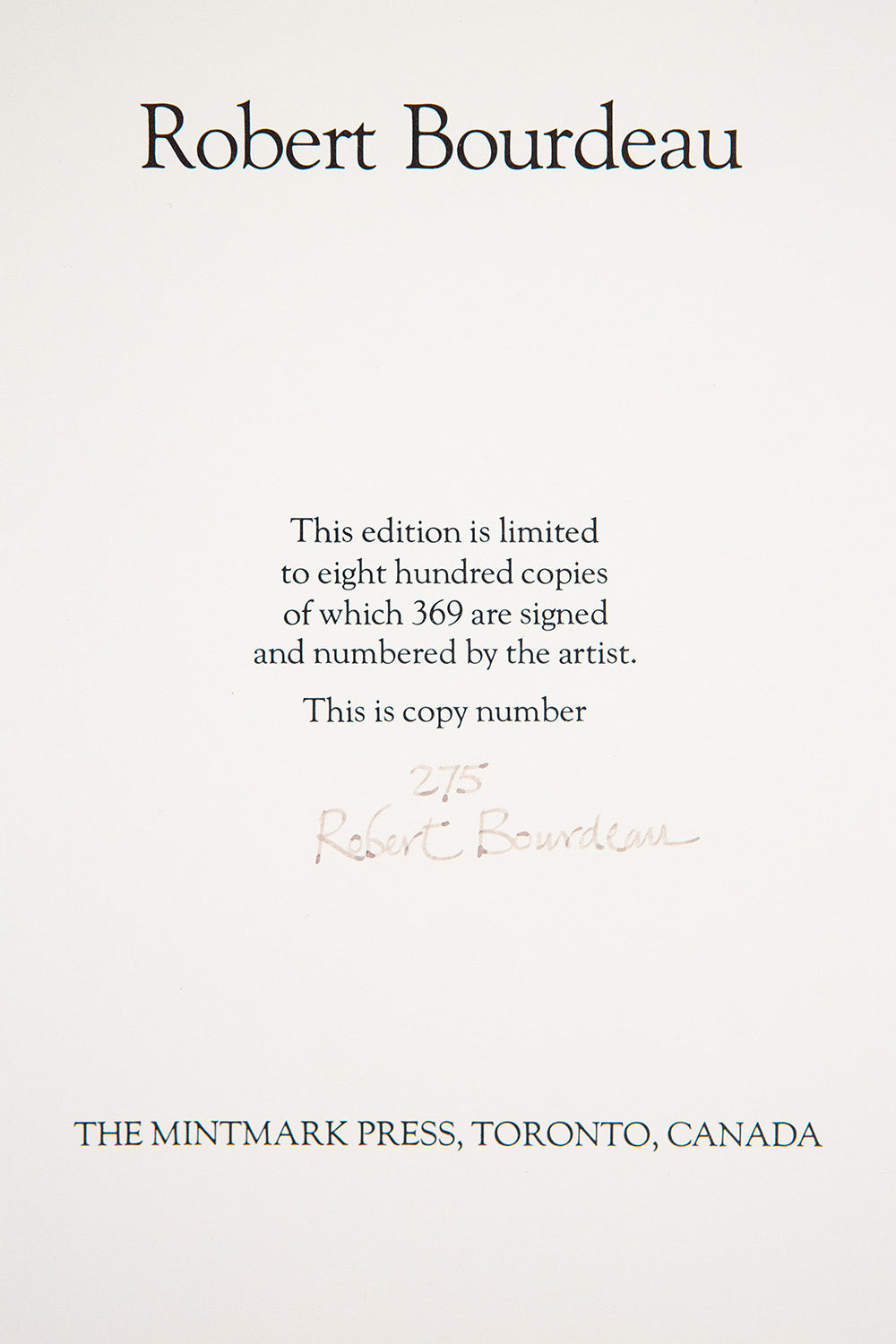 Robert Bourdeau Photography Book