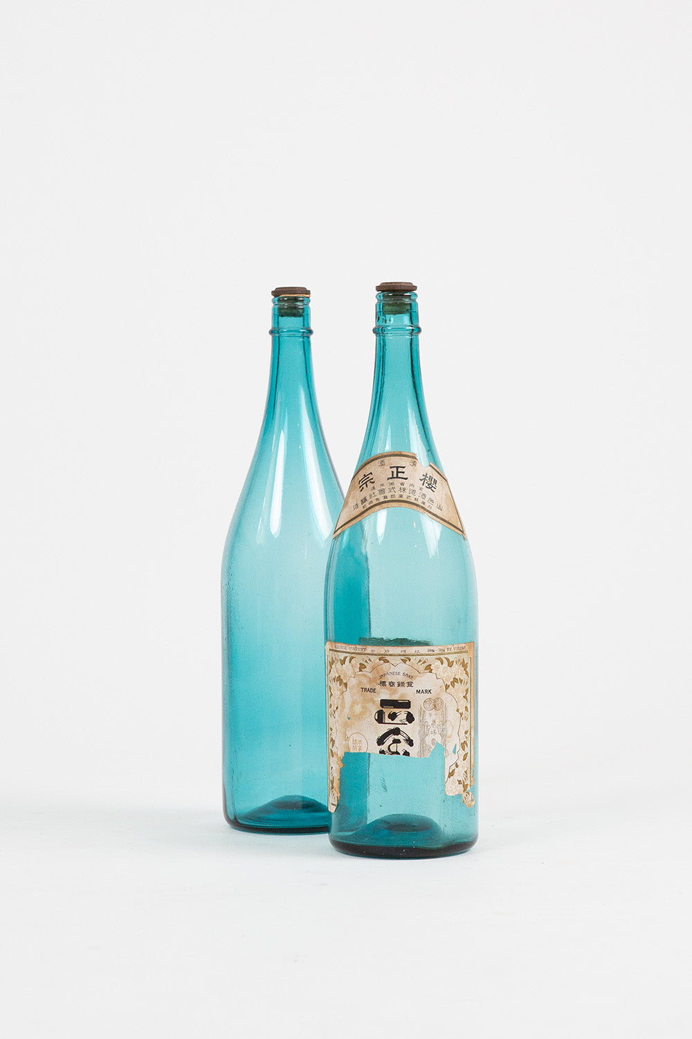 Pair of Glass Sake Bottles
