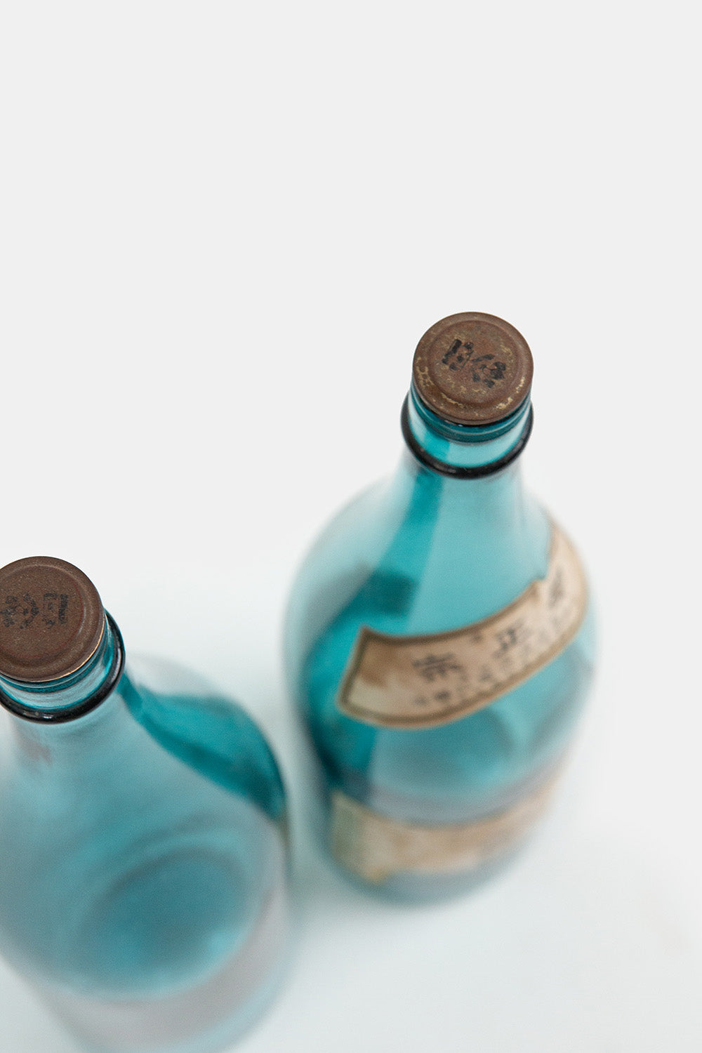 Pair of Glass Sake Bottles