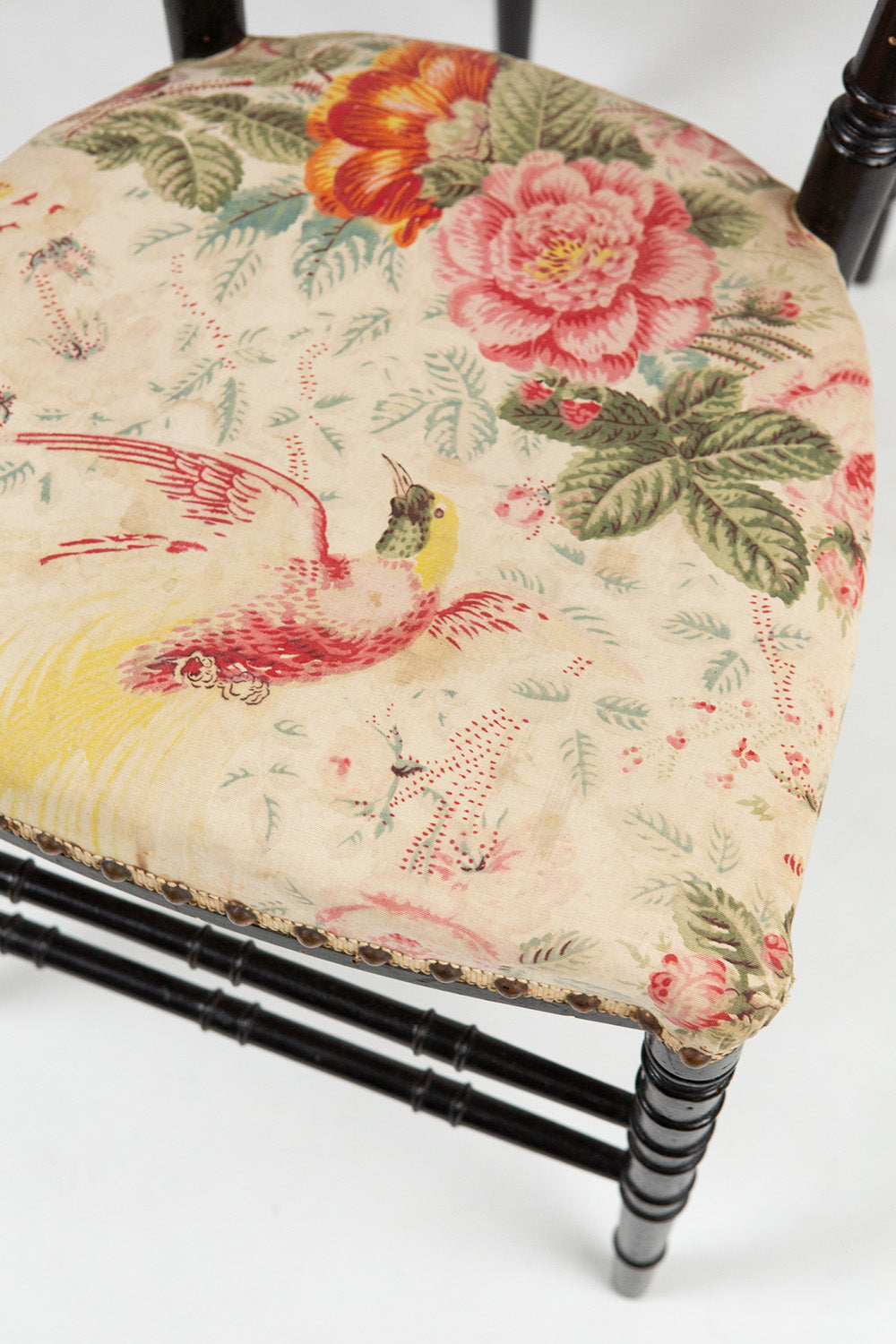 Set of Three Vintage Ebonized Side Chairs