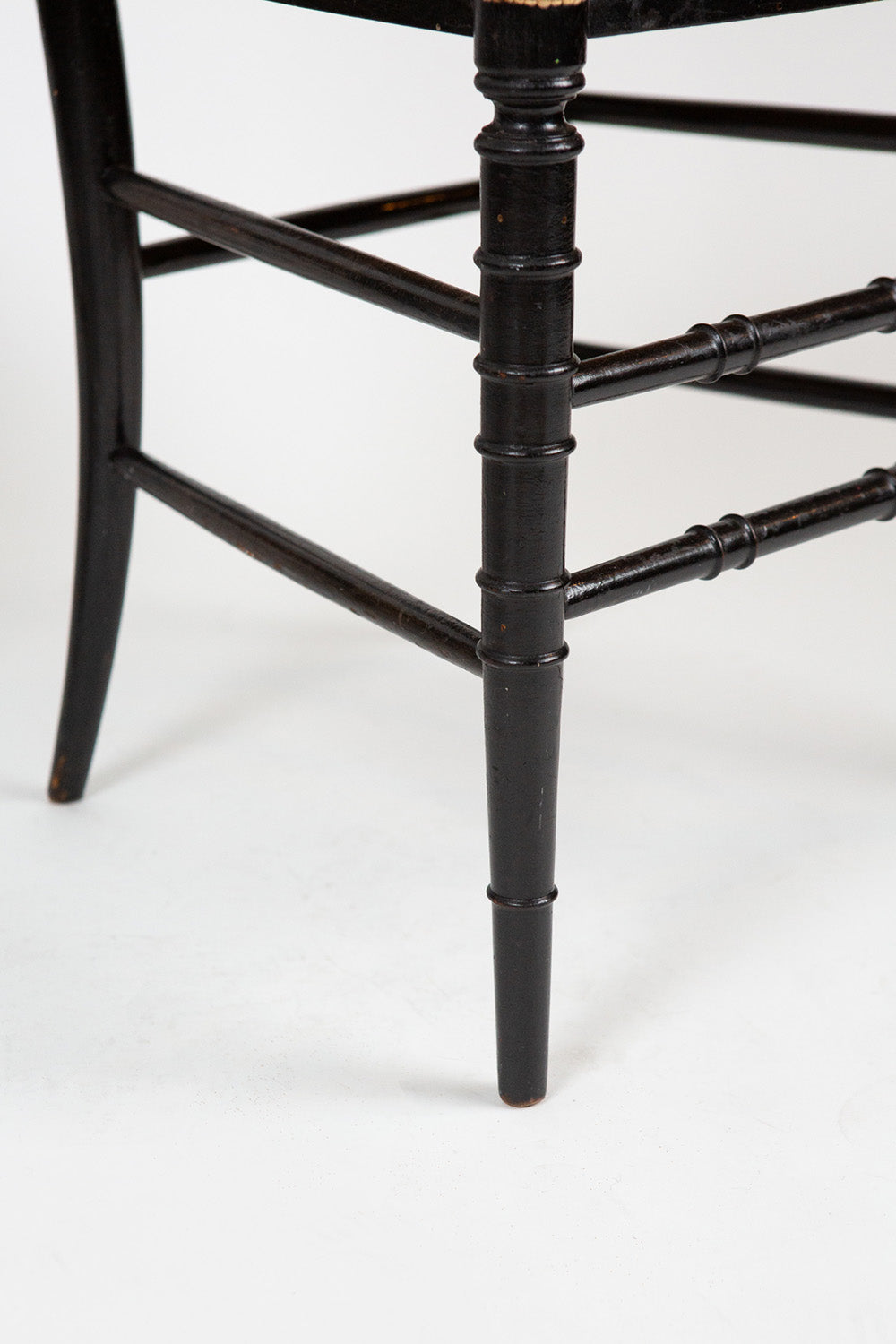 Set of Three Vintage Ebonized Side Chairs