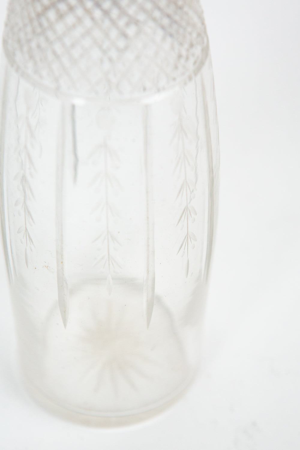 Silver and Etched Glass Carafe