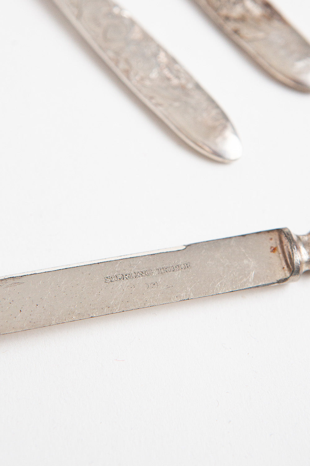 Set of 5 Sterling Plate Knives