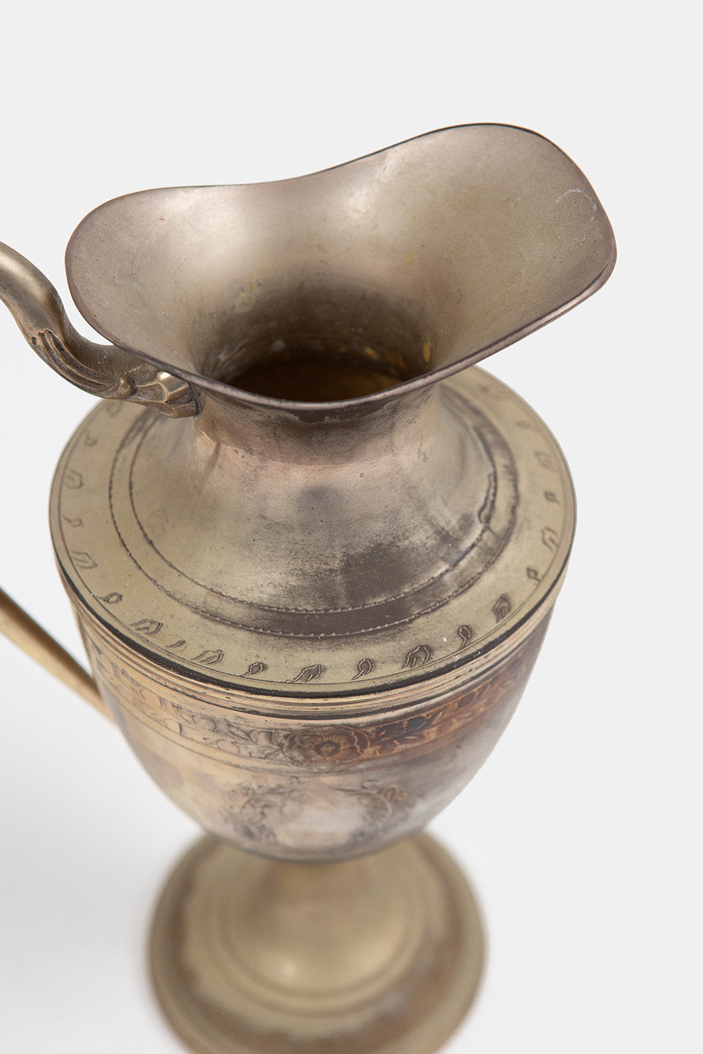 Silver Plate Engraved Pitcher