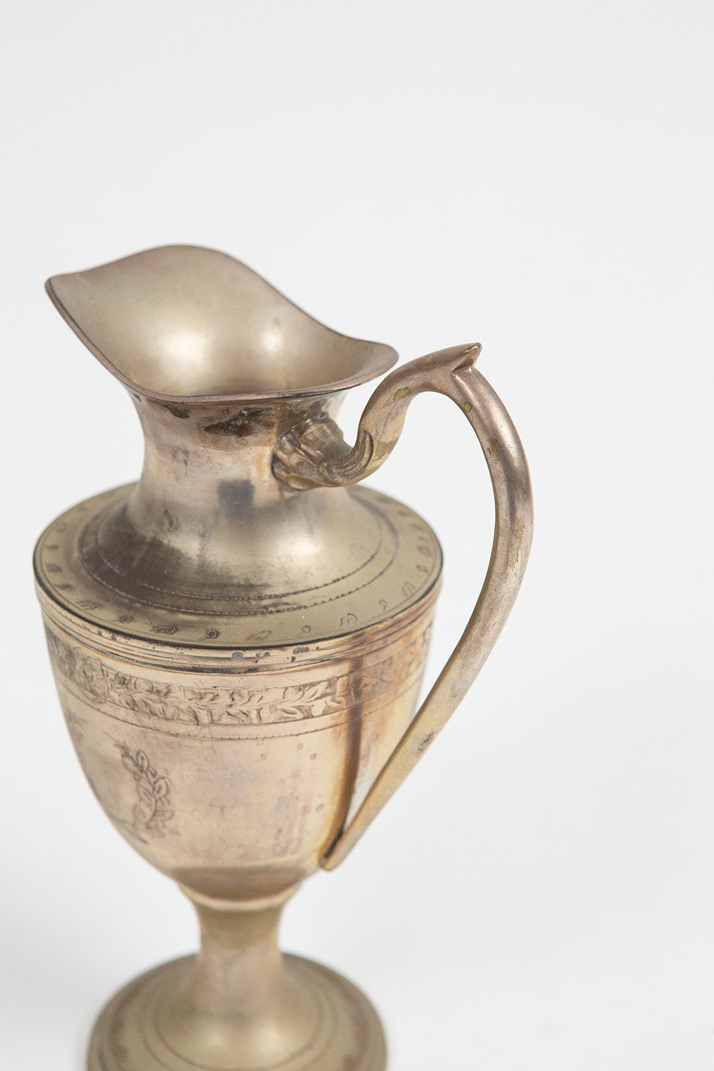 Silver Plate Engraved Pitcher