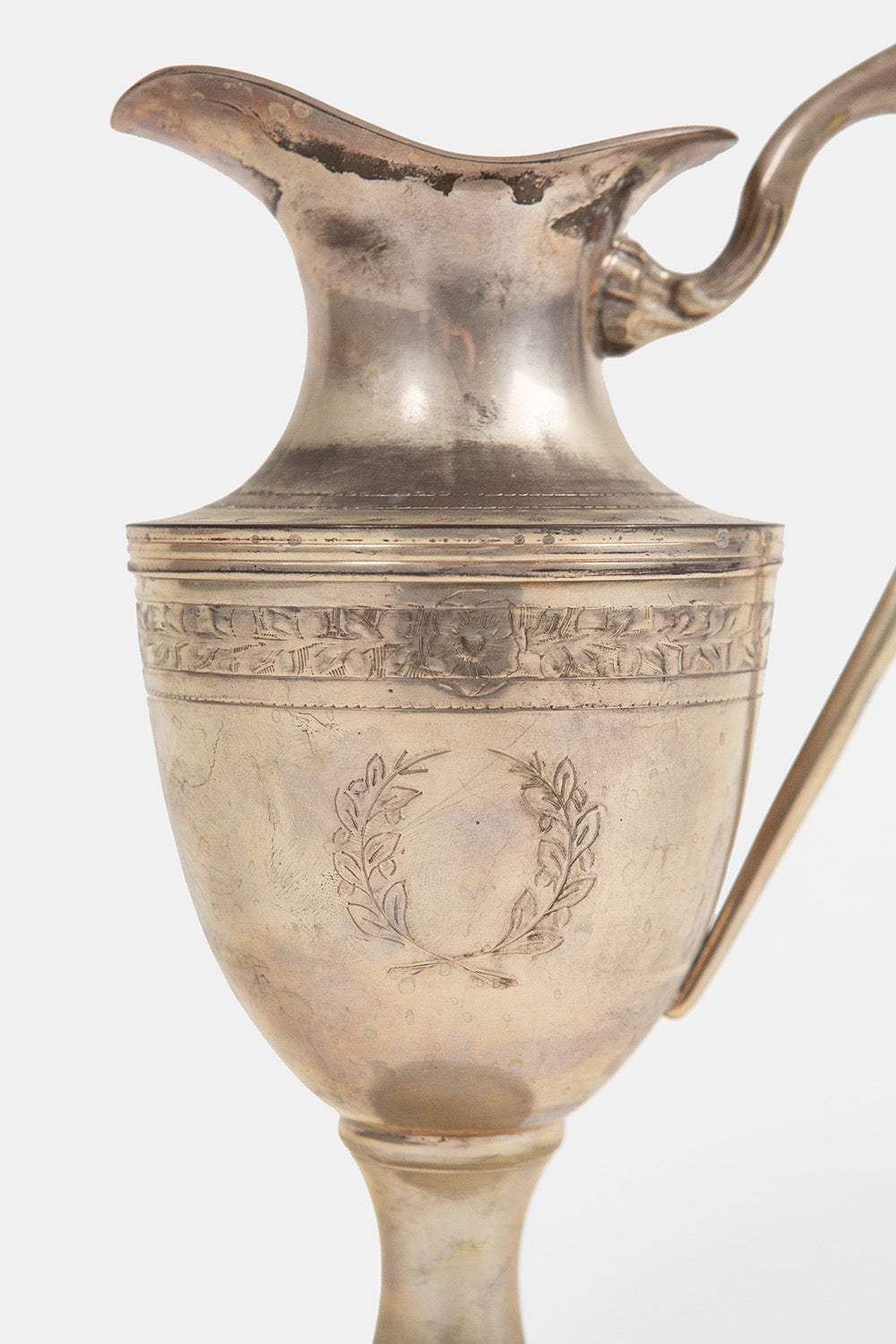 Silver Plate Engraved Pitcher