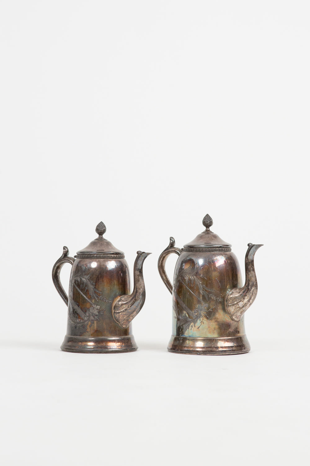 Engraved Silver Plate Pitchers