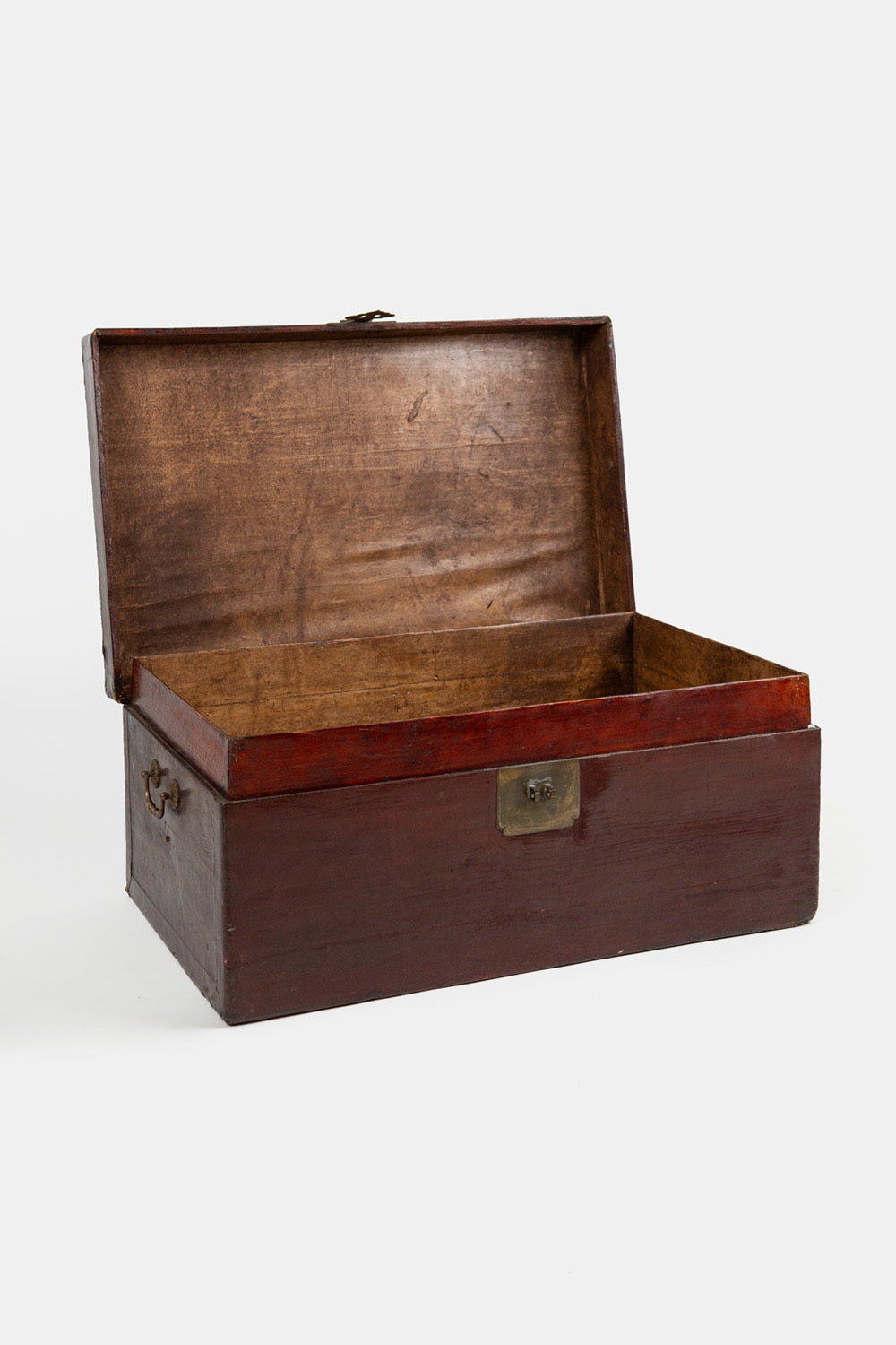 Large Oxblood Lacquered Chest
