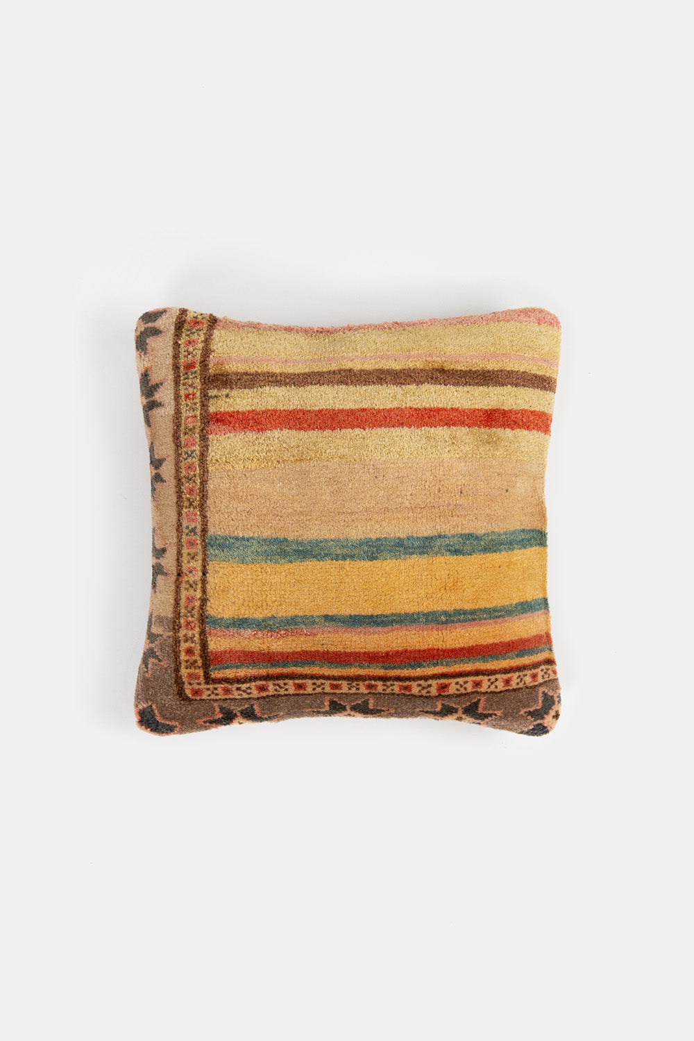Vintage Turkish Flatweave Throw Pillow In Yildiz Stripe