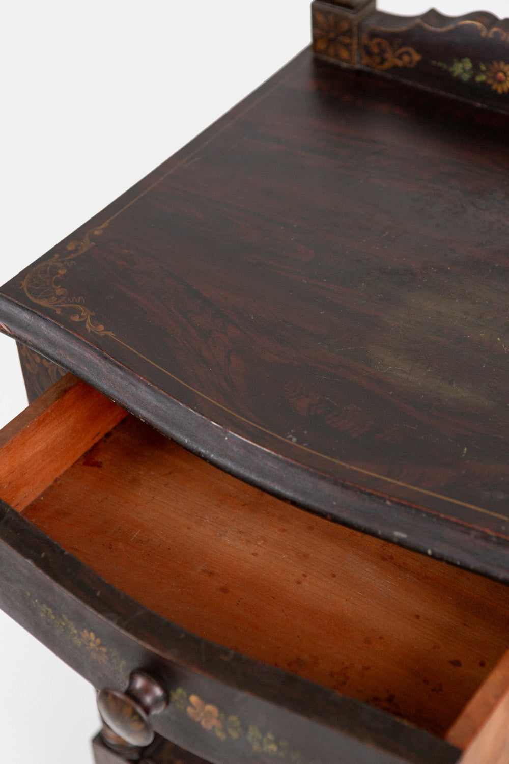 Hand-painted Victorian Bedside Table