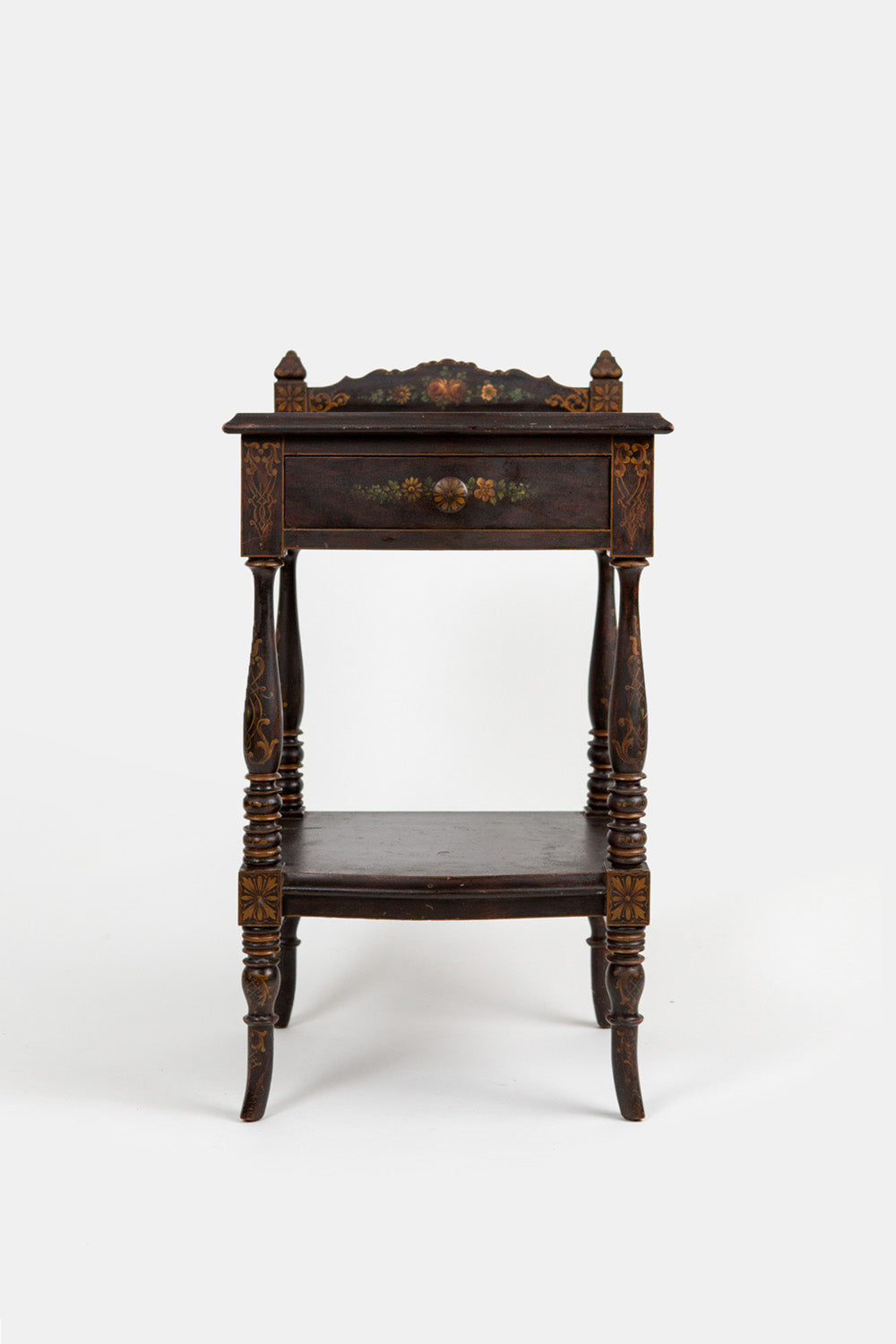 Hand-painted Victorian Bedside Table