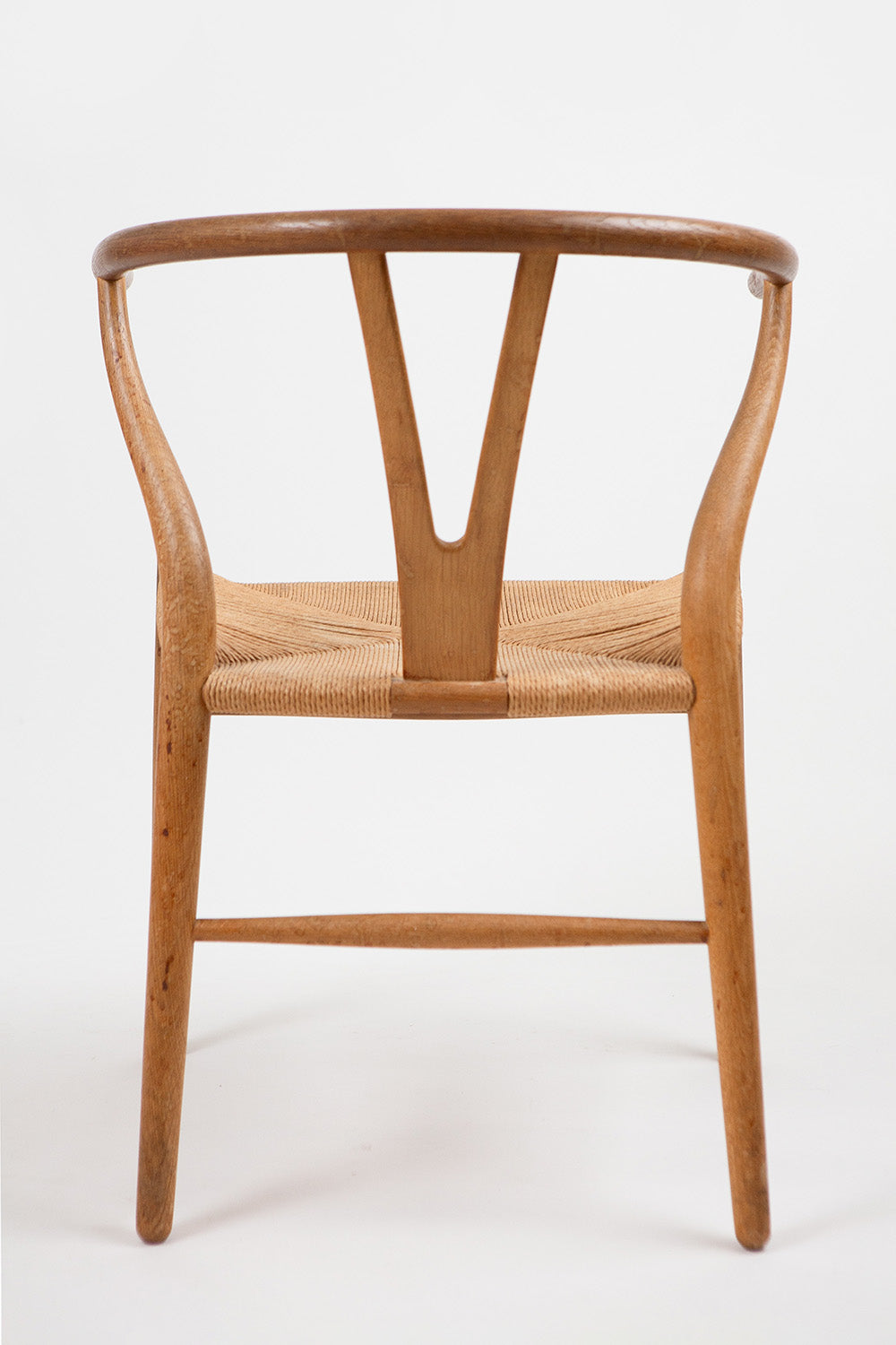 Pair of Hans J. Wegner Wishbone Oak Armchairs