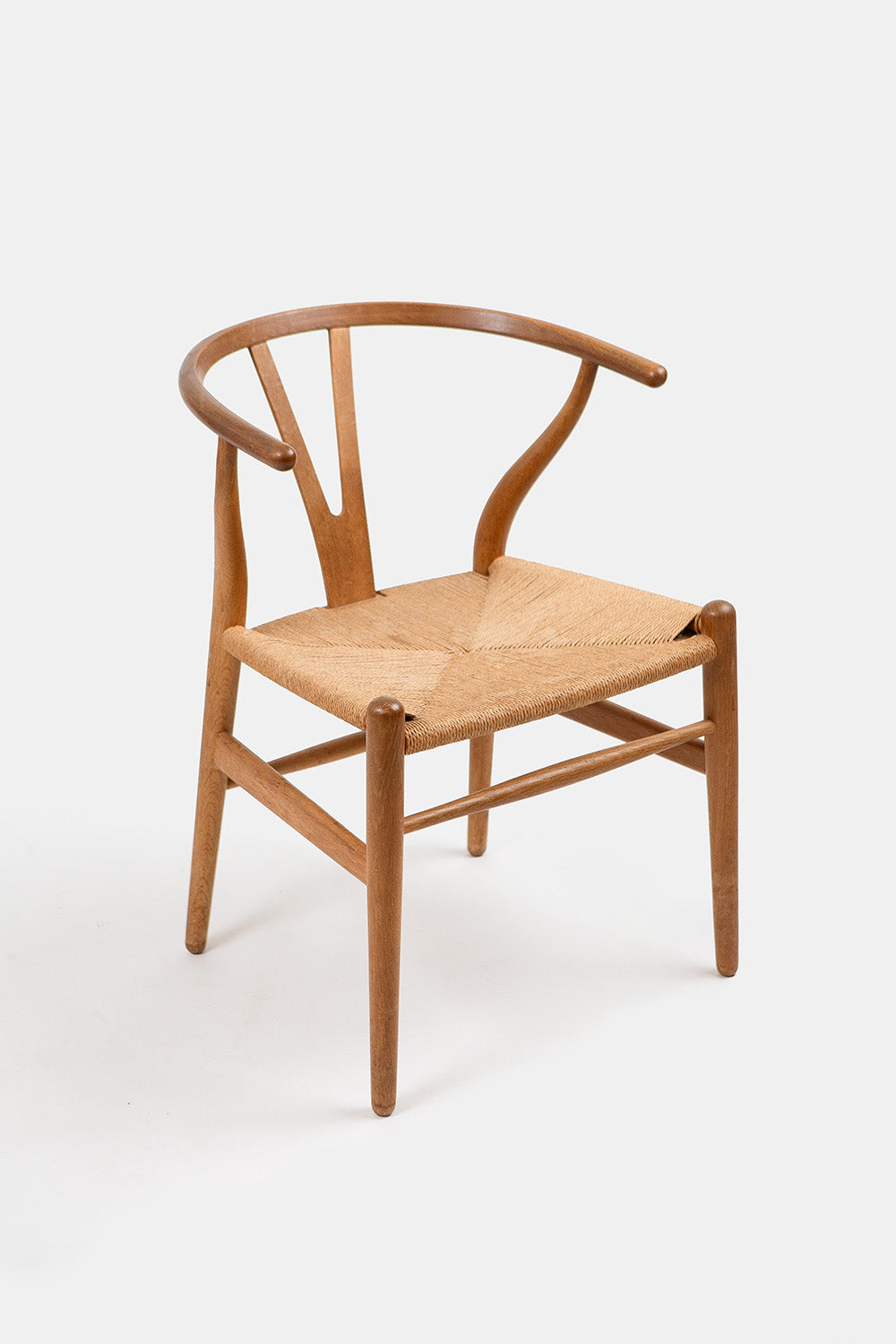 Pair of Hans J. Wegner Wishbone Oak Armchairs