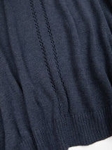 Pima Cotton V Neck Cocoon Sweater in Aegean