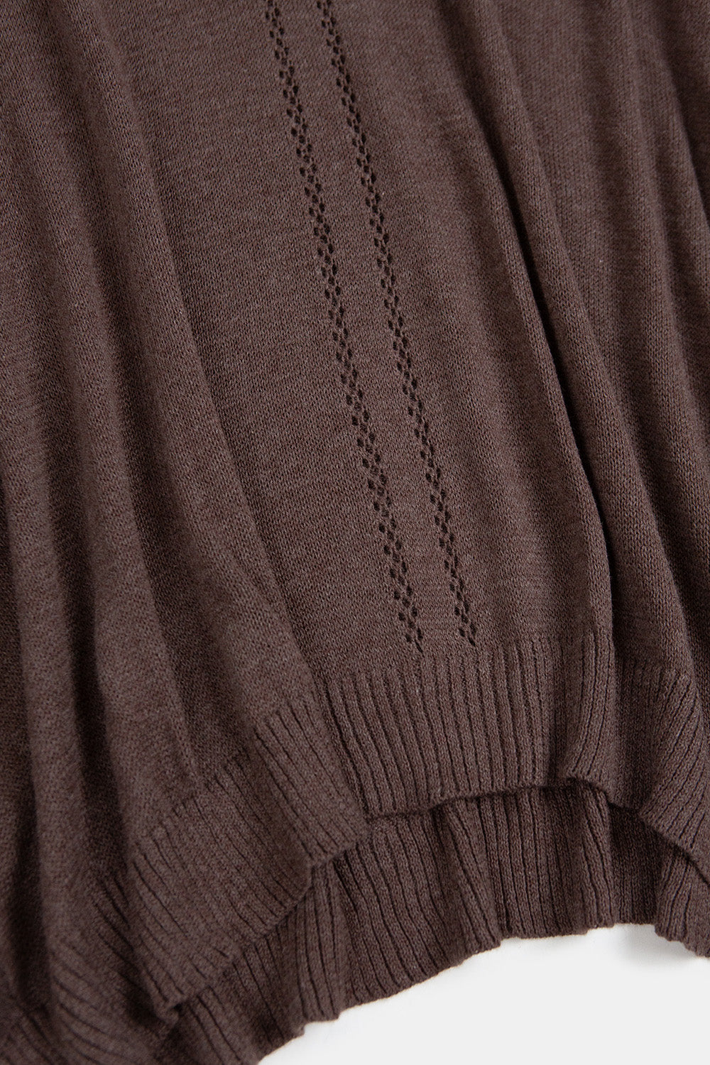 Pima Cotton V Neck Cocoon In Driftwood