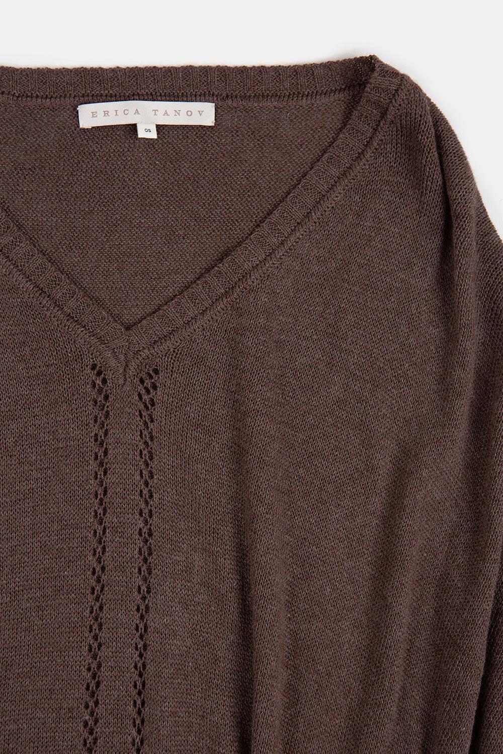 Pima Cotton V Neck Cocoon In Driftwood