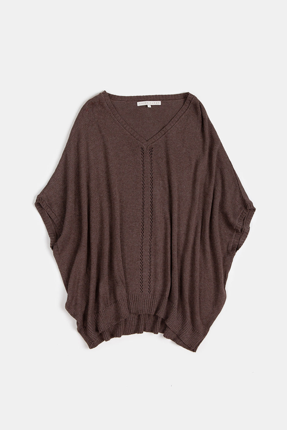 Pima Cotton V Neck Cocoon In Driftwood