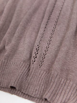 Pima Cotton V Neck Cocoon Sweater in Haze